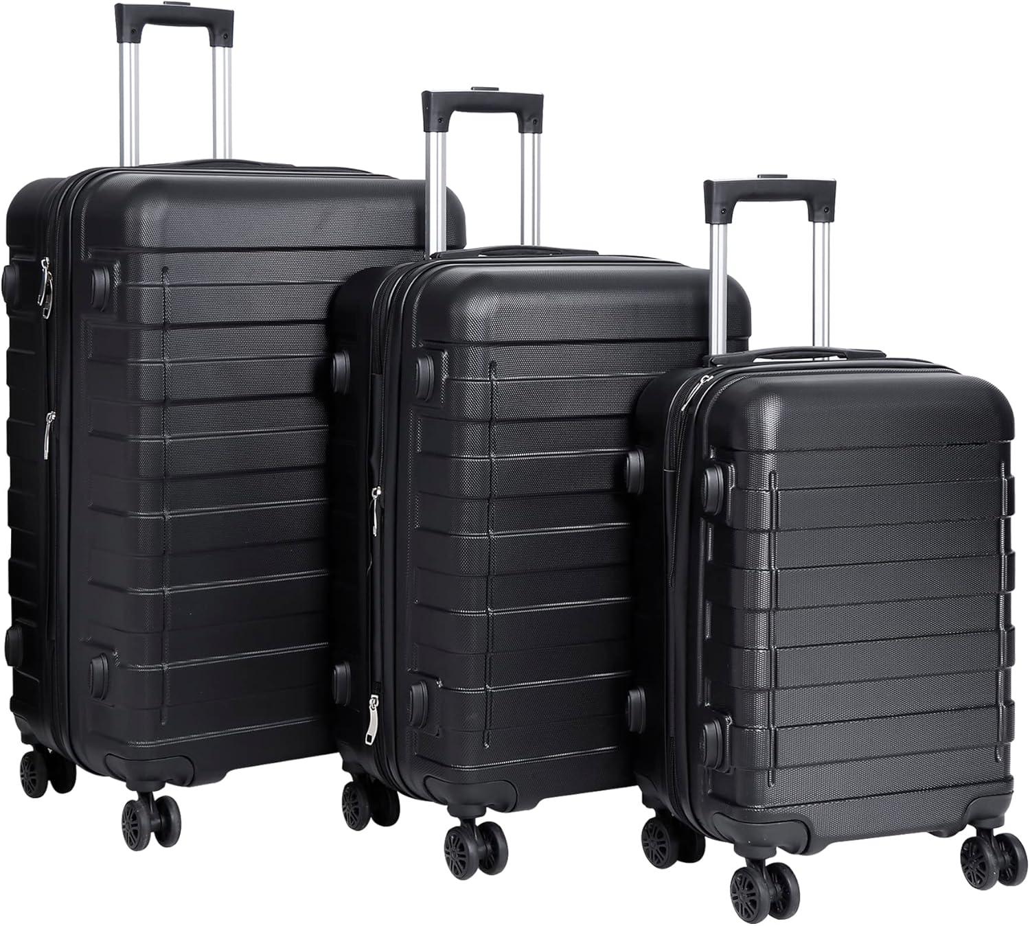 Luggage Set of 3, Suitcases with Spinner Wheels Hardside Expandable Luggage Suitcase Set with TSA Lock for Travel