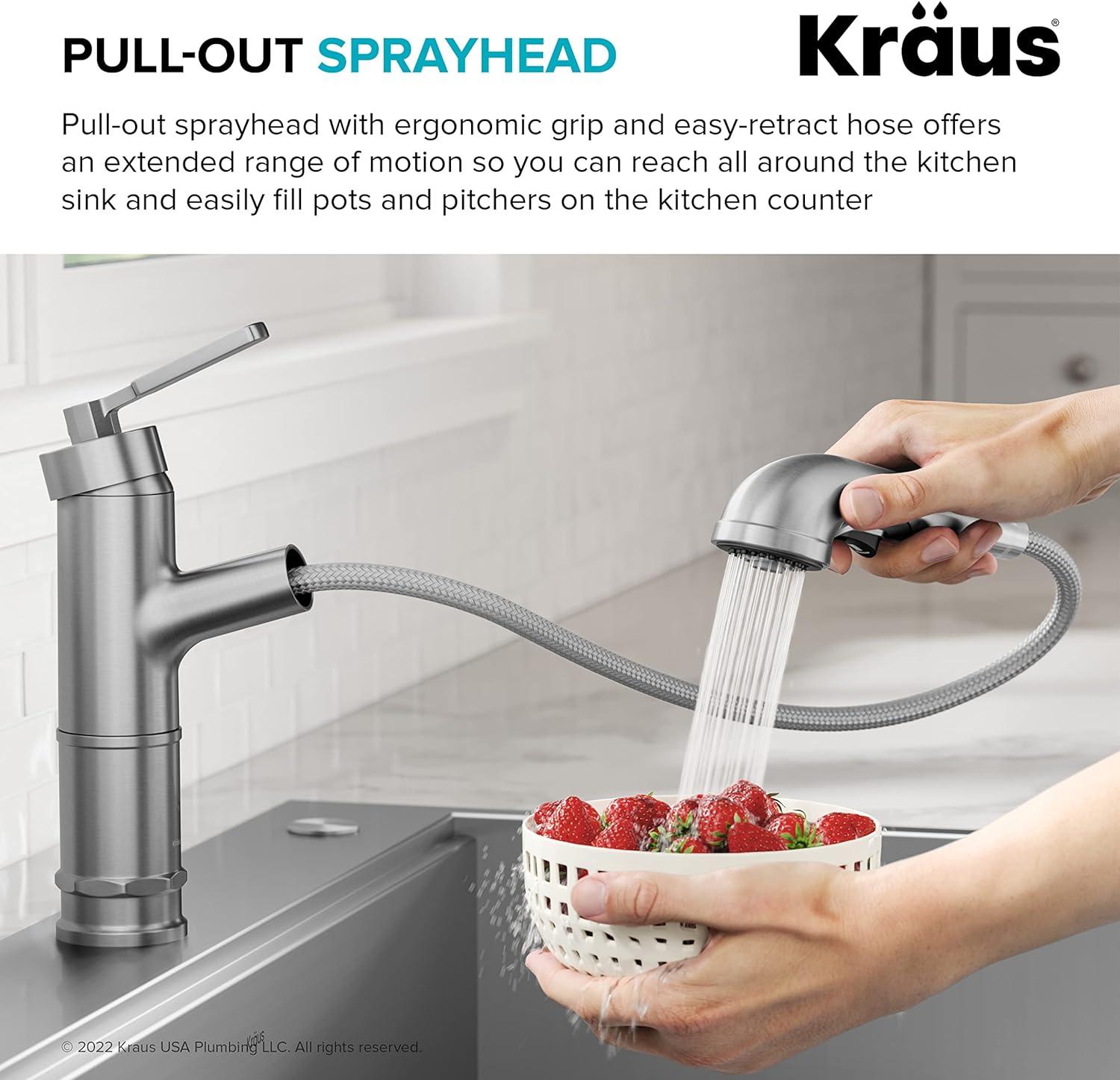 Allyn Pull-Out Single Handle Kitchen Faucet