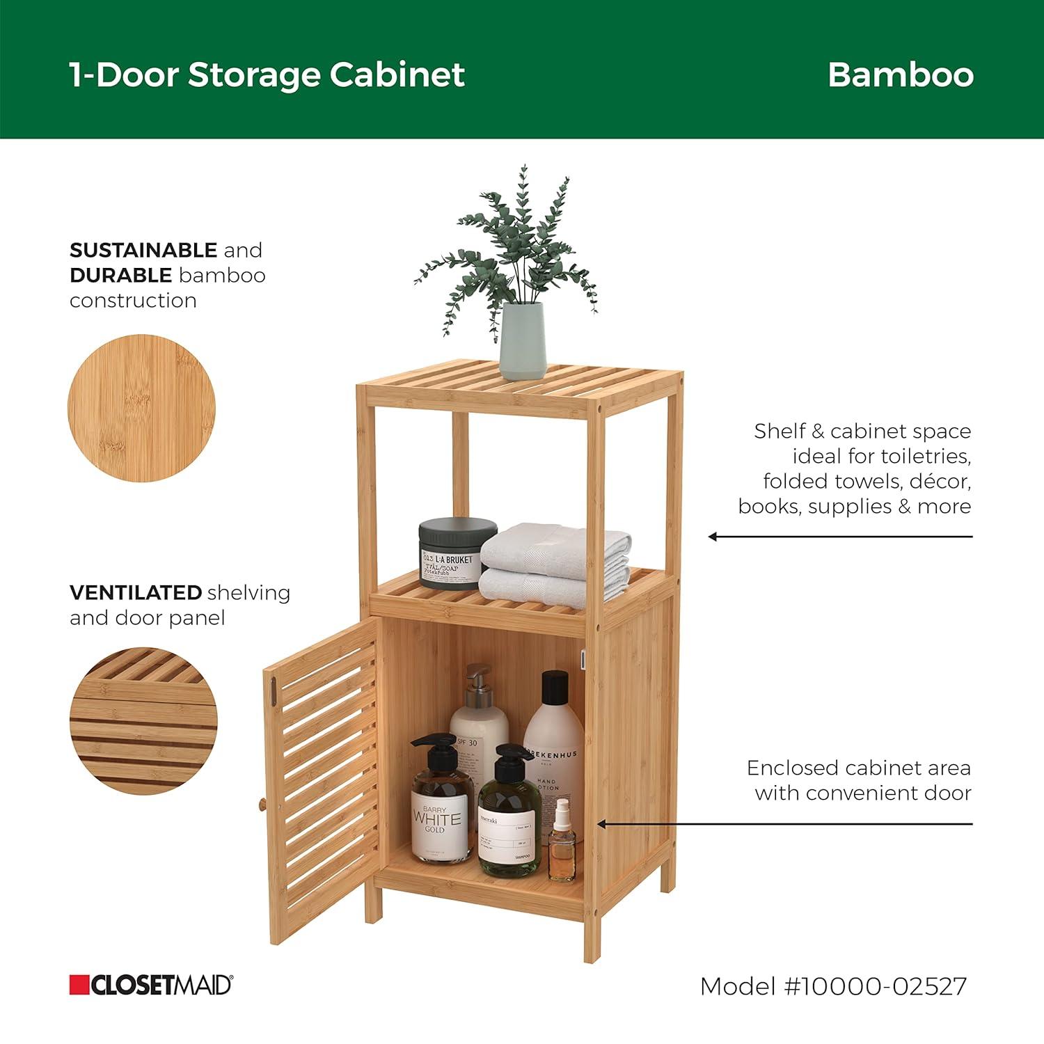 ClosetMaid Bamboo 1-Door Storage Cabinet & Reviews | Wayfair