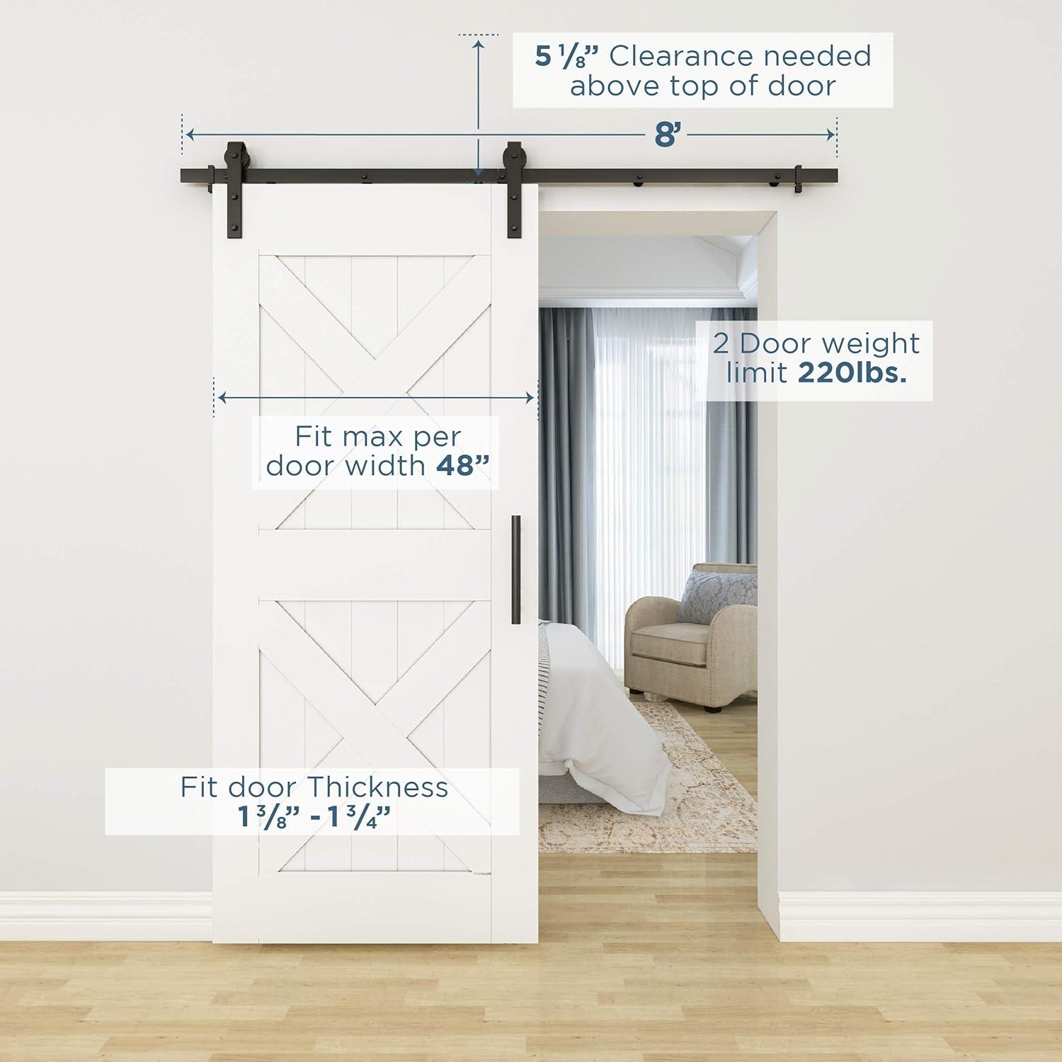 National Hardware Standard Single Barn Door Hardware Kit