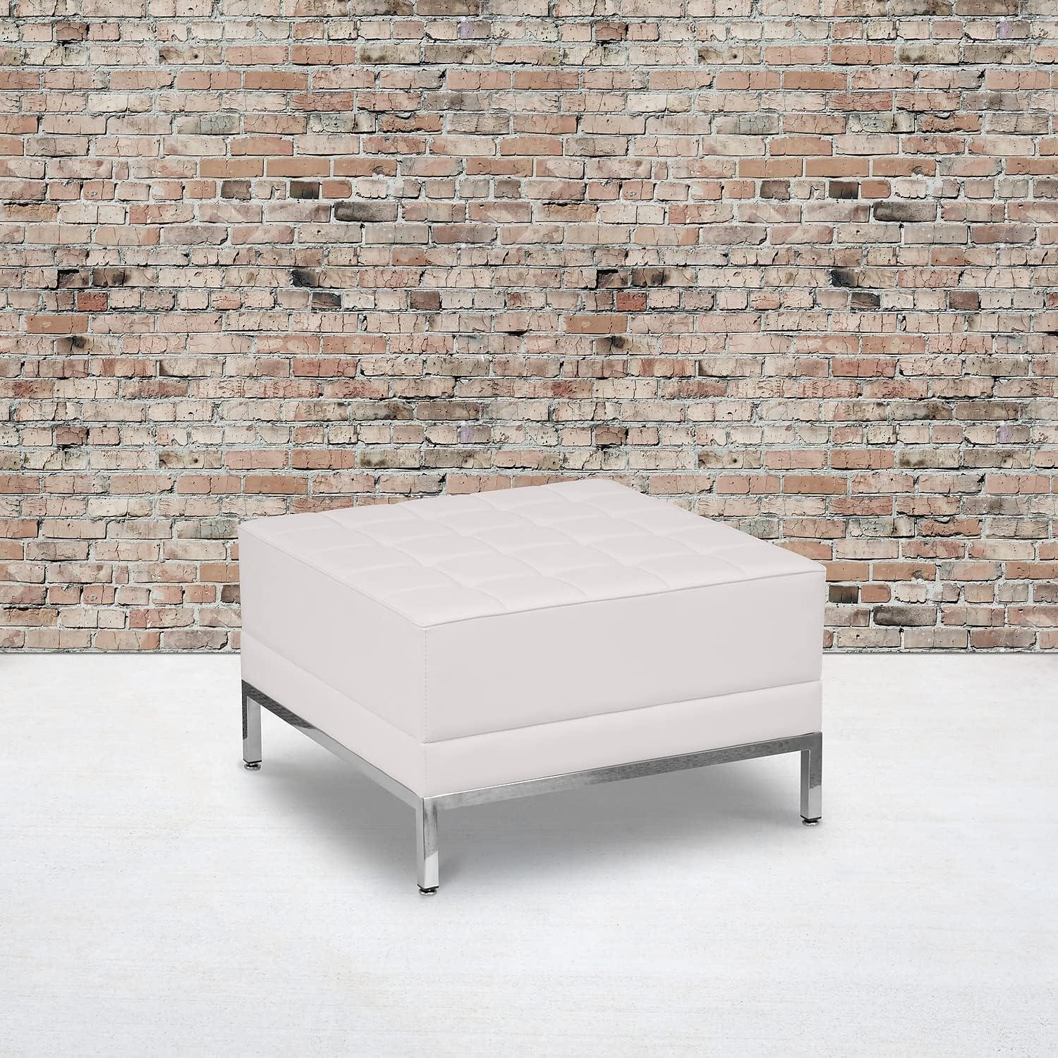 Flash Furniture HERCULES Imagination Series LeatherSoft Quilted Tufted Modular Ottoman