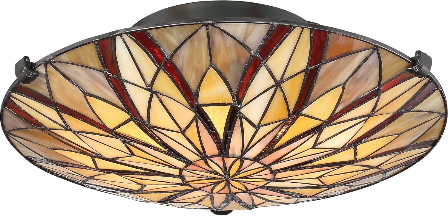 Quoizel Tfvy140 Victory 2 Light 17" Wide Flush Mount Ceiling Fixture - Bronze