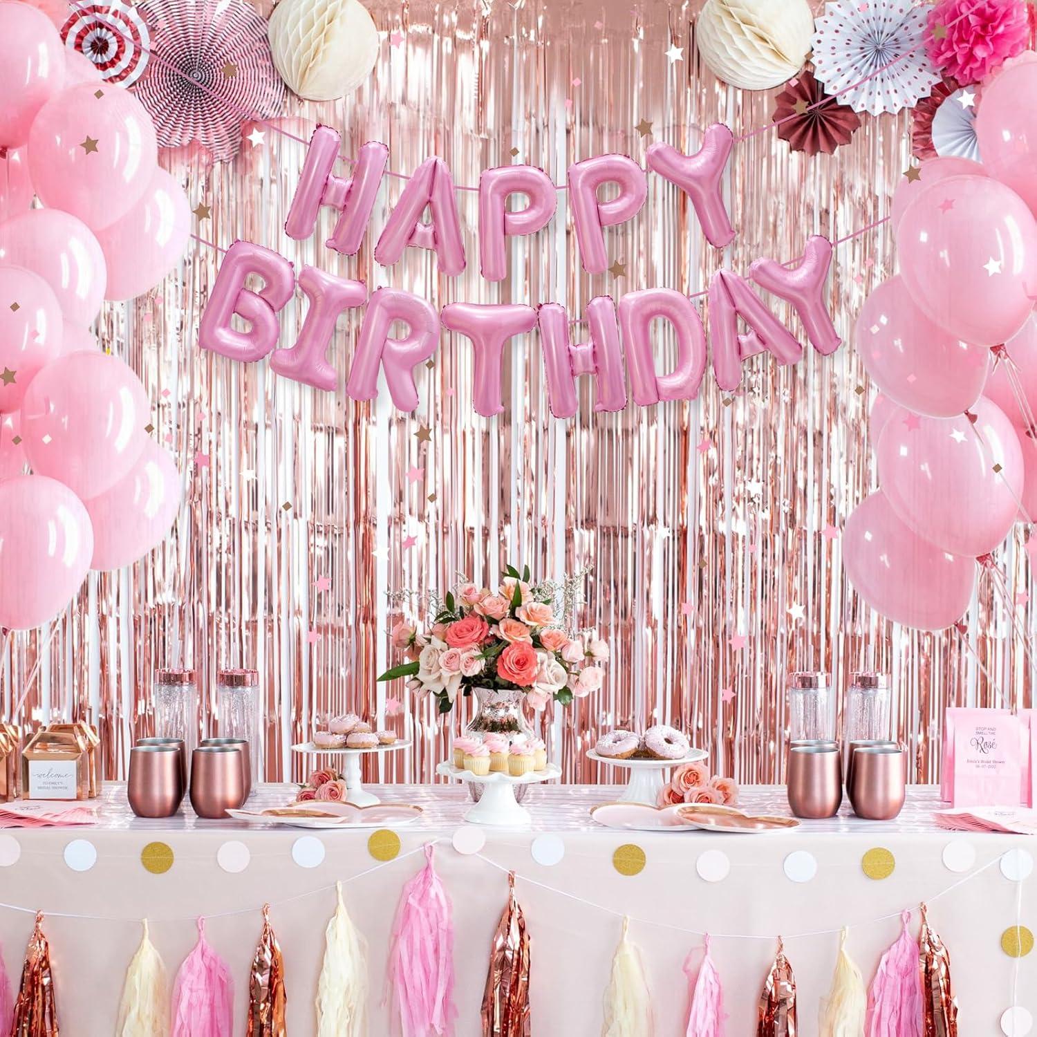 comerut 16inch Happy Birthday Letter Aluminum Foil Balloons Decoration Party Supplies
