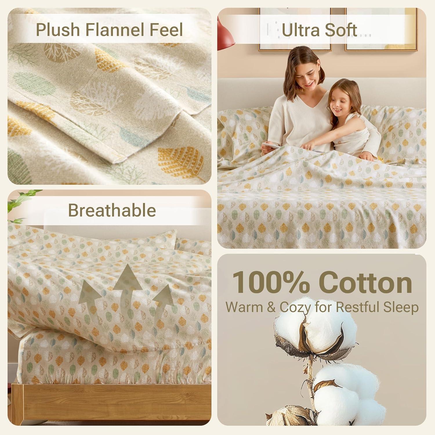 True North by Sleep Philosophy Cozy Flannel 100% Cotton Sheet Set