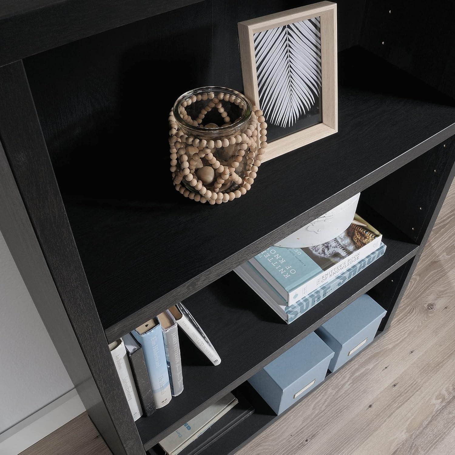 Sauder 3-Shelf Bookcase, Raven Oak Finish
