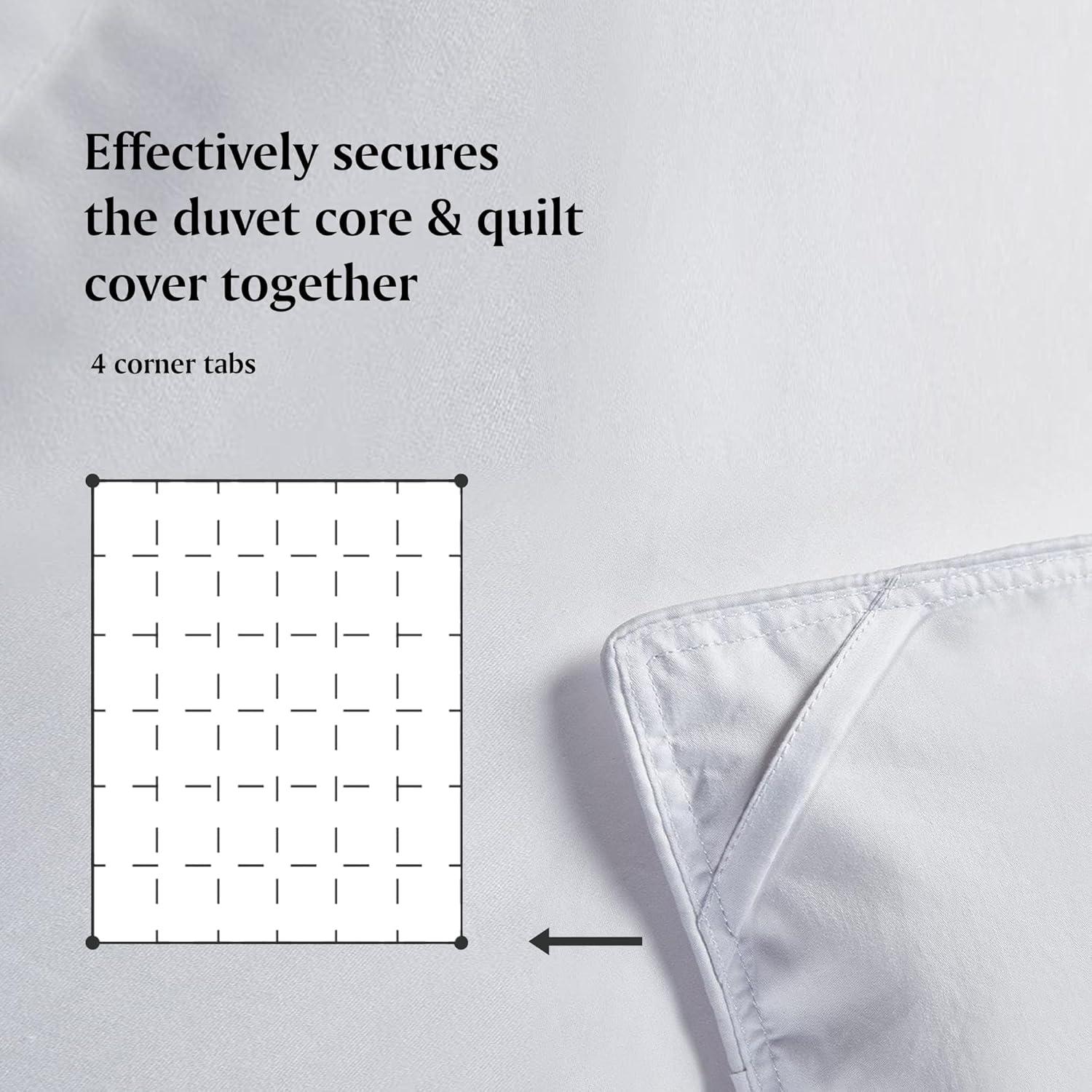 Full/Queen White Cotton Sateen Down Comforter