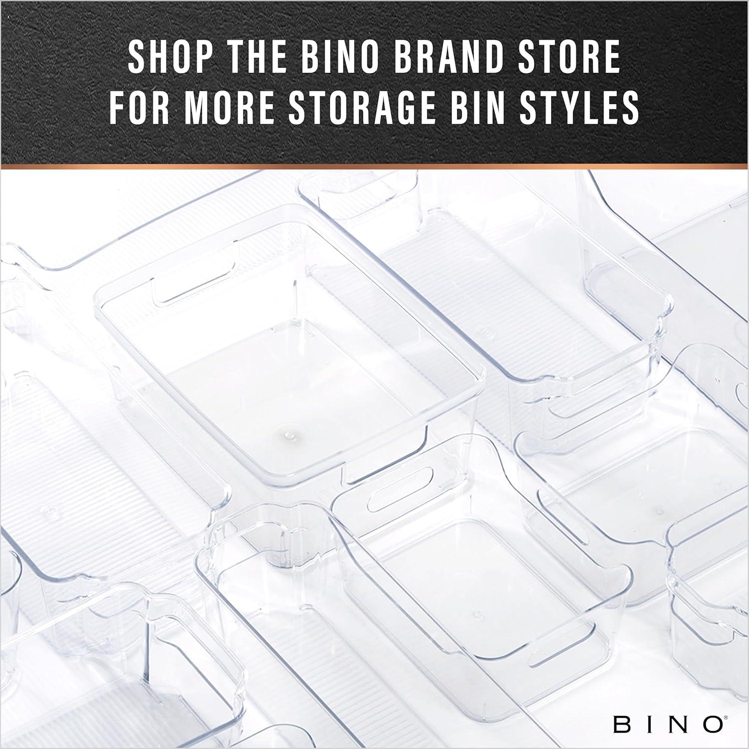 MAXAYA Bino | Plastic Storage Bins, Small | The Handler Collection | Multipurpose Organizer Bins | Kitchen Pantry Organizers And Storage | Clear Containers For Organizing Home | Freezer Organizer