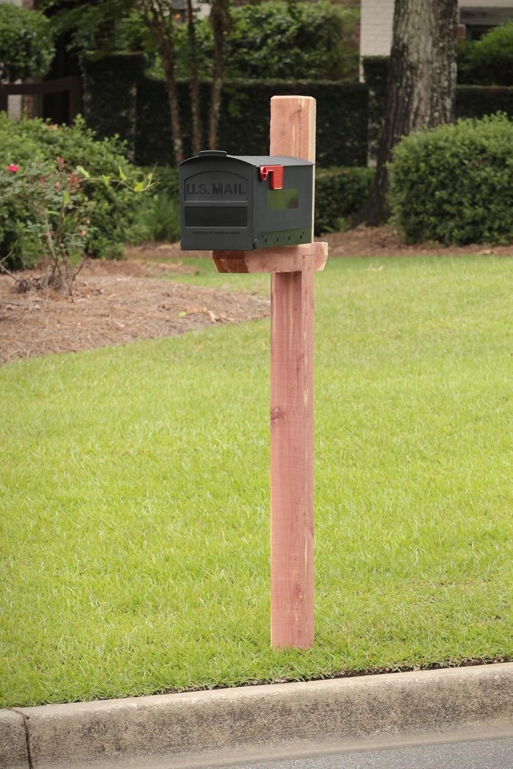 Architectural Mailboxes Patriot Plastic, Medium, Post-Mount Mailbox in Black
