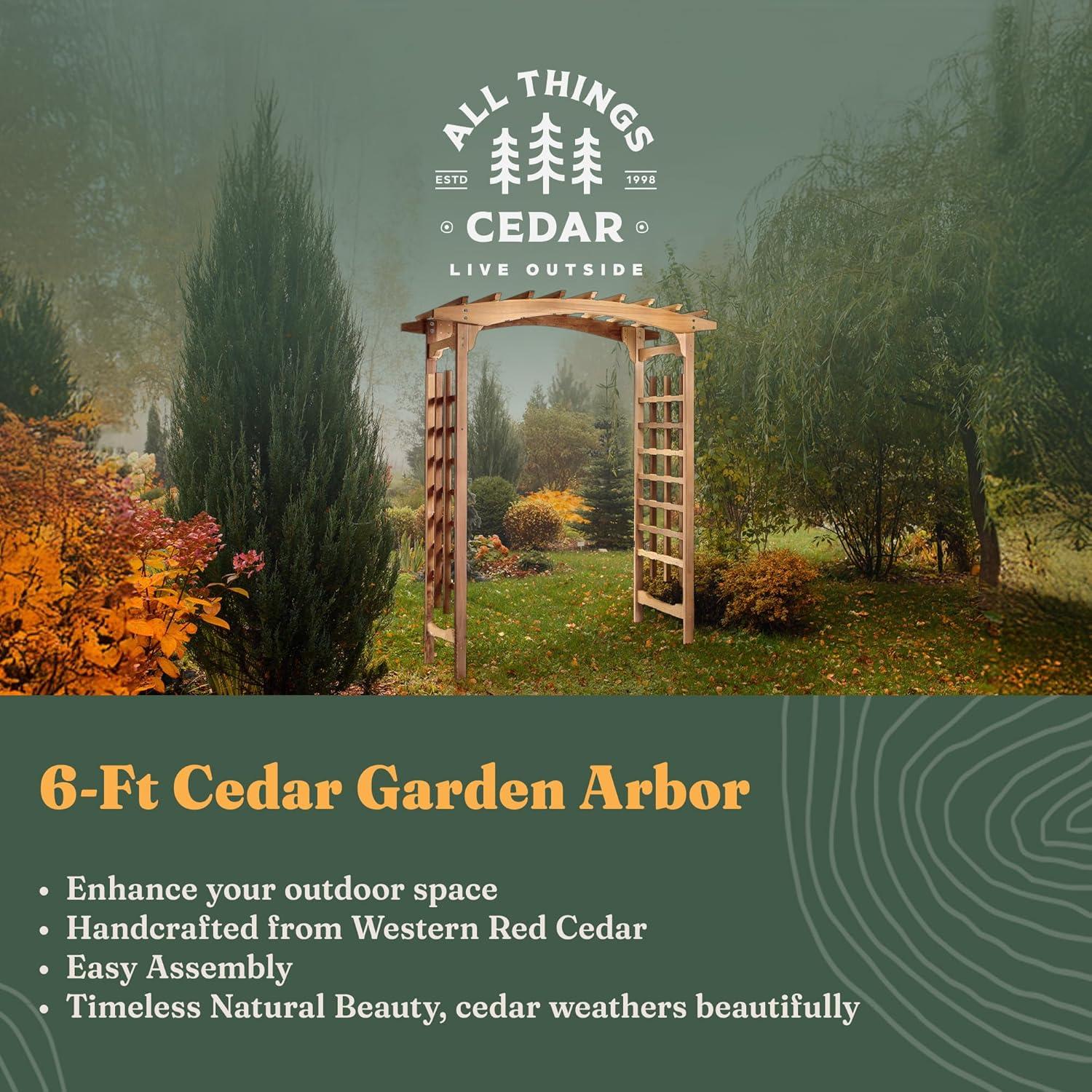 All Things Cedar GA87 Garden Arbor - 60L x 25W x 86H