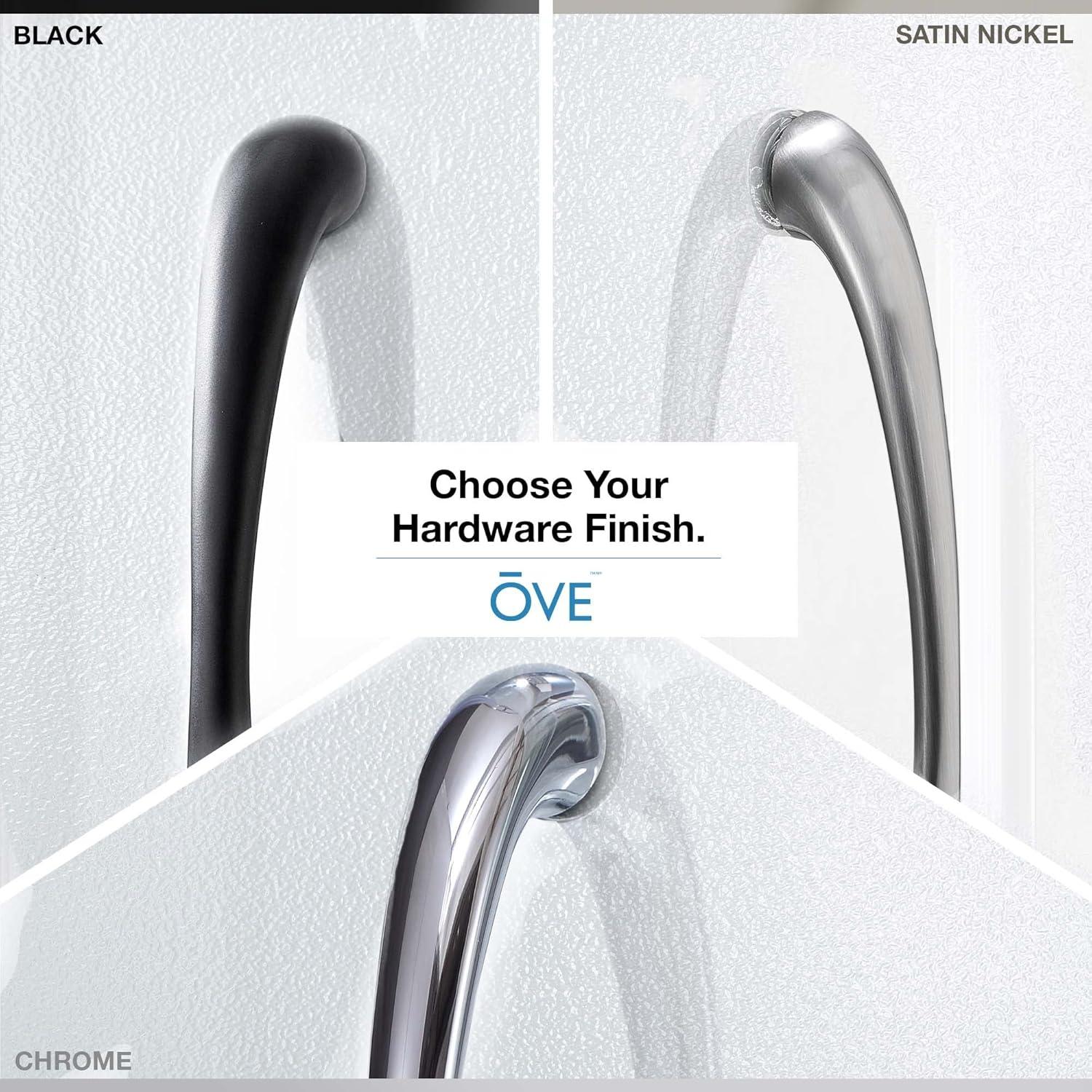 OVE Decors Breeze 33 in. Round Shower Kit w/ Frosted, Base, Wall