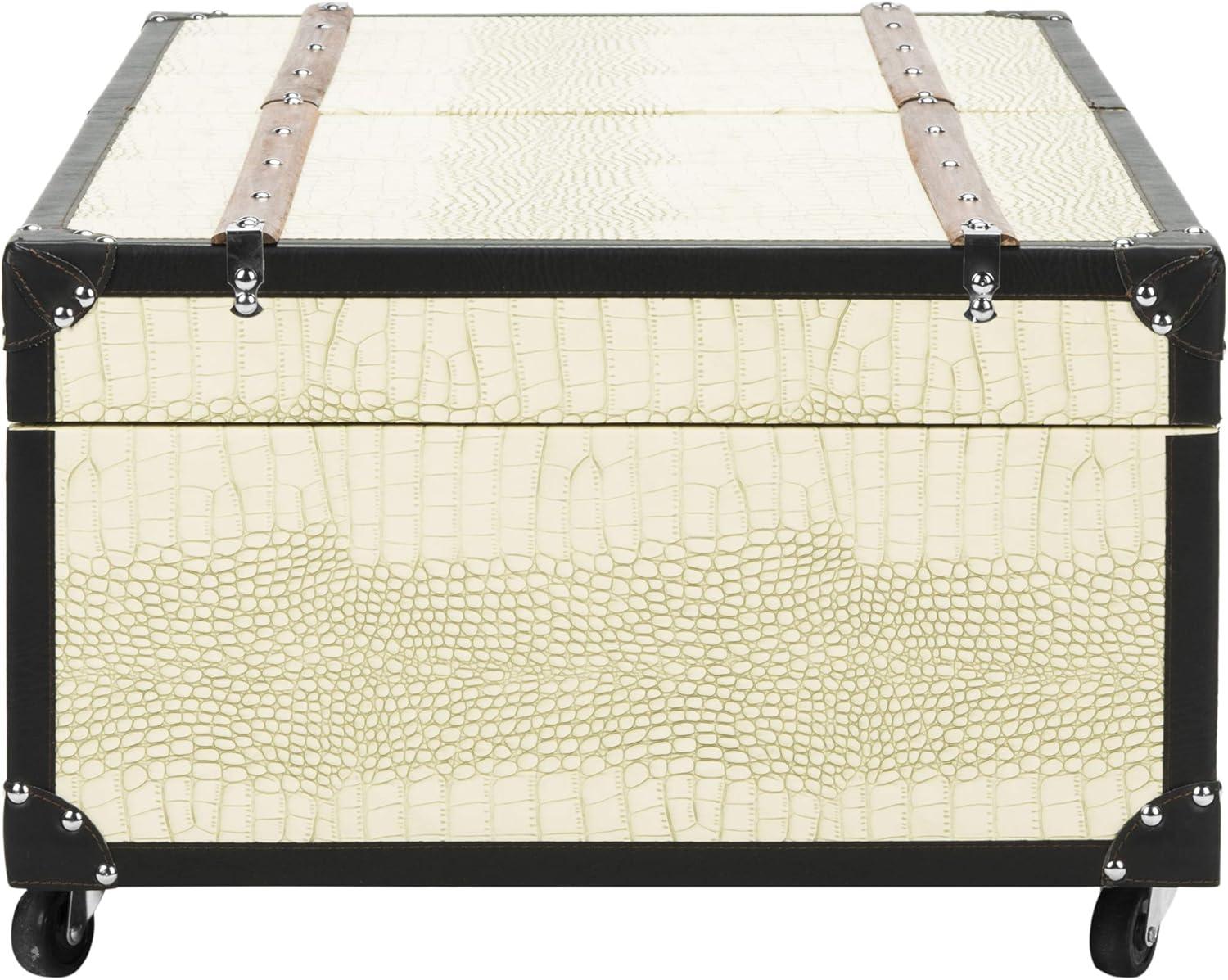 Zoe Trunk/Coffee Table - Cream - Safavieh