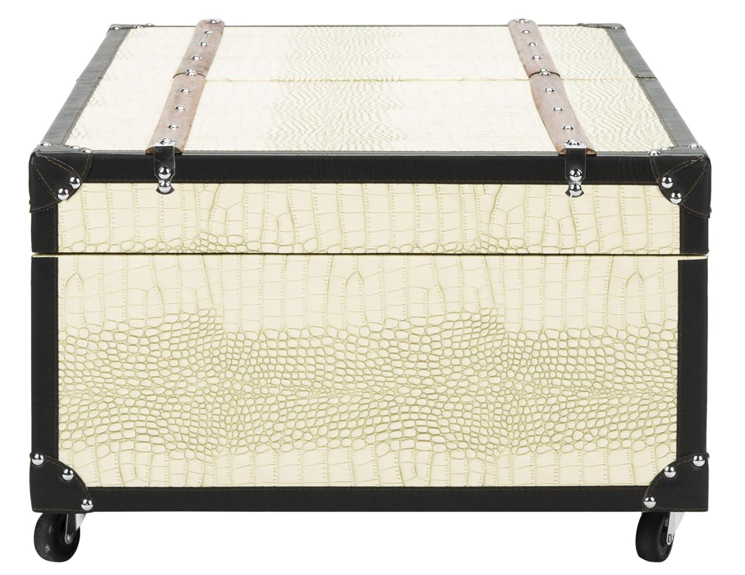 Zoe Trunk/Coffee Table - Cream - Safavieh