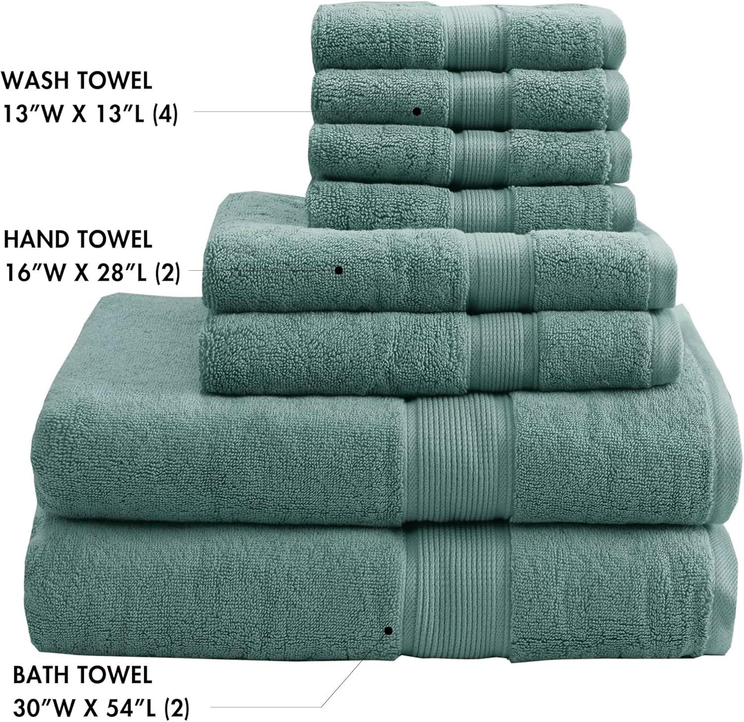 Madison Park Signature 800GSM Ultra-Soft 100% Cotton Absorbent Towel Set