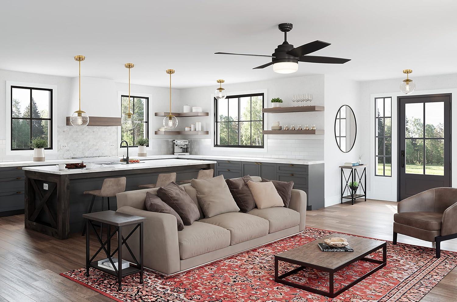 Design House Gracelyn Modern 1-Light Indoor Dimmable Pendant with Clear Seedy Glass Globe Shade, Satin Gold