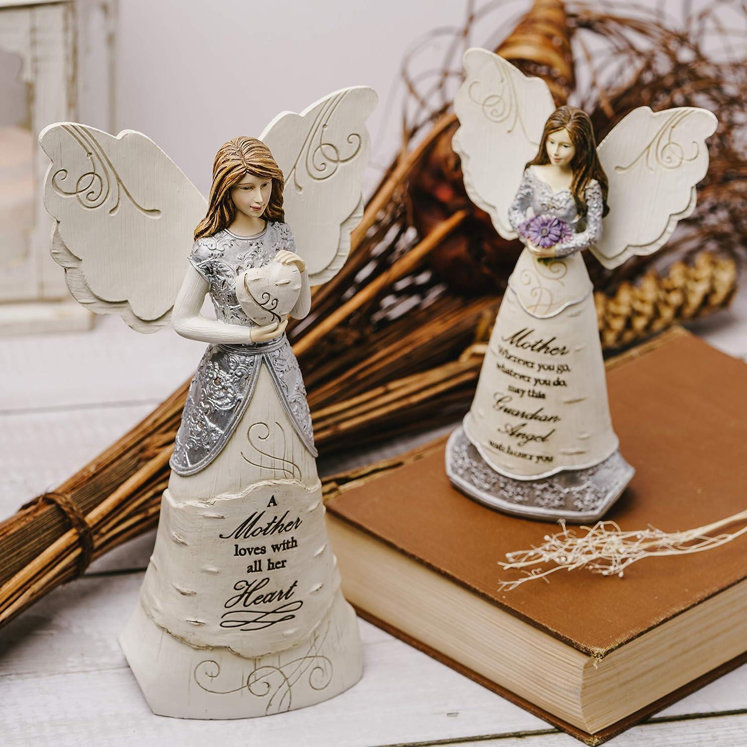 Serene Guardian Angel Resin Figurine 6" - Garden Decor