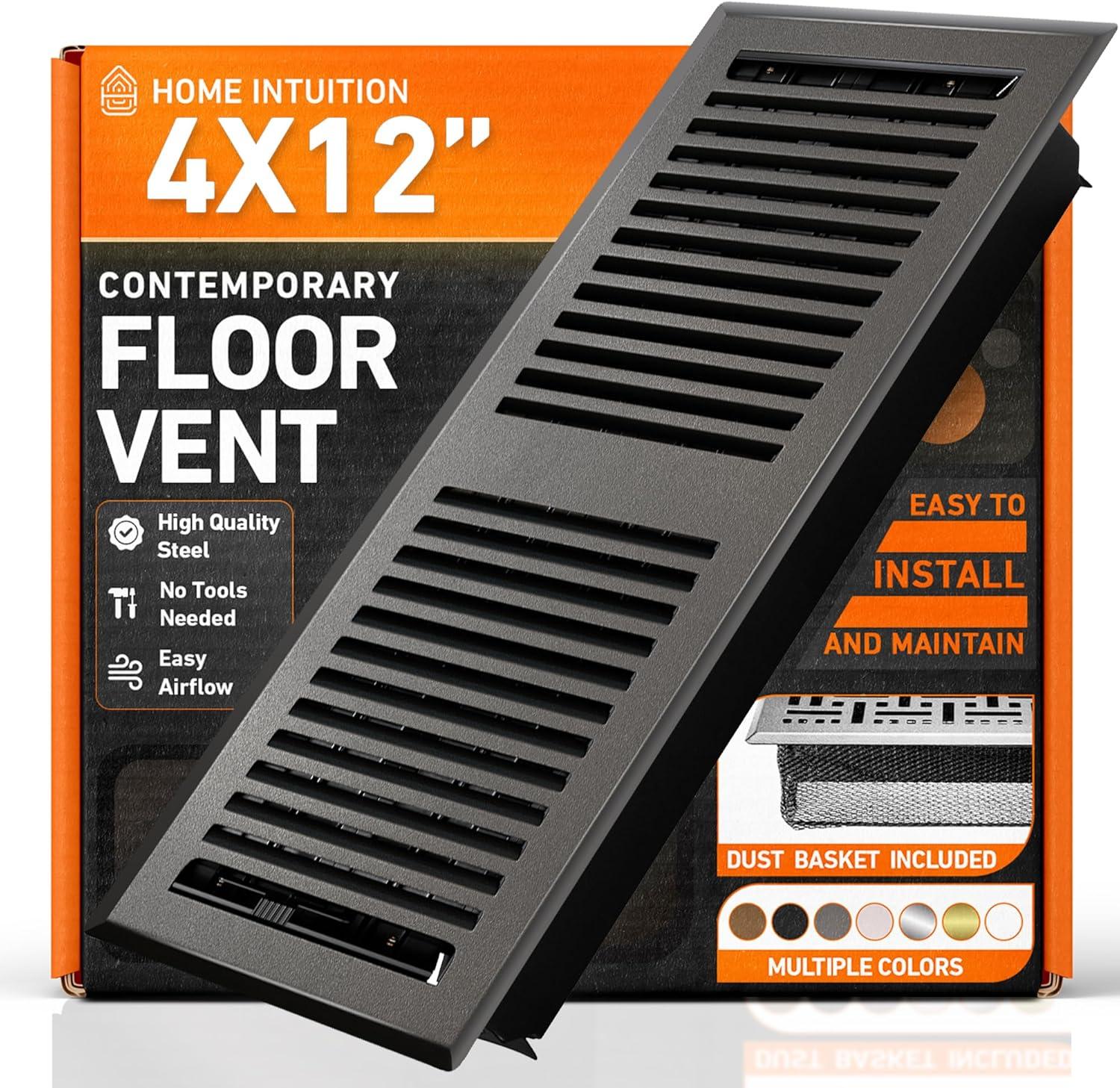 Home Intuition Contemporary Floor Vent Cover Register With Mesh Net