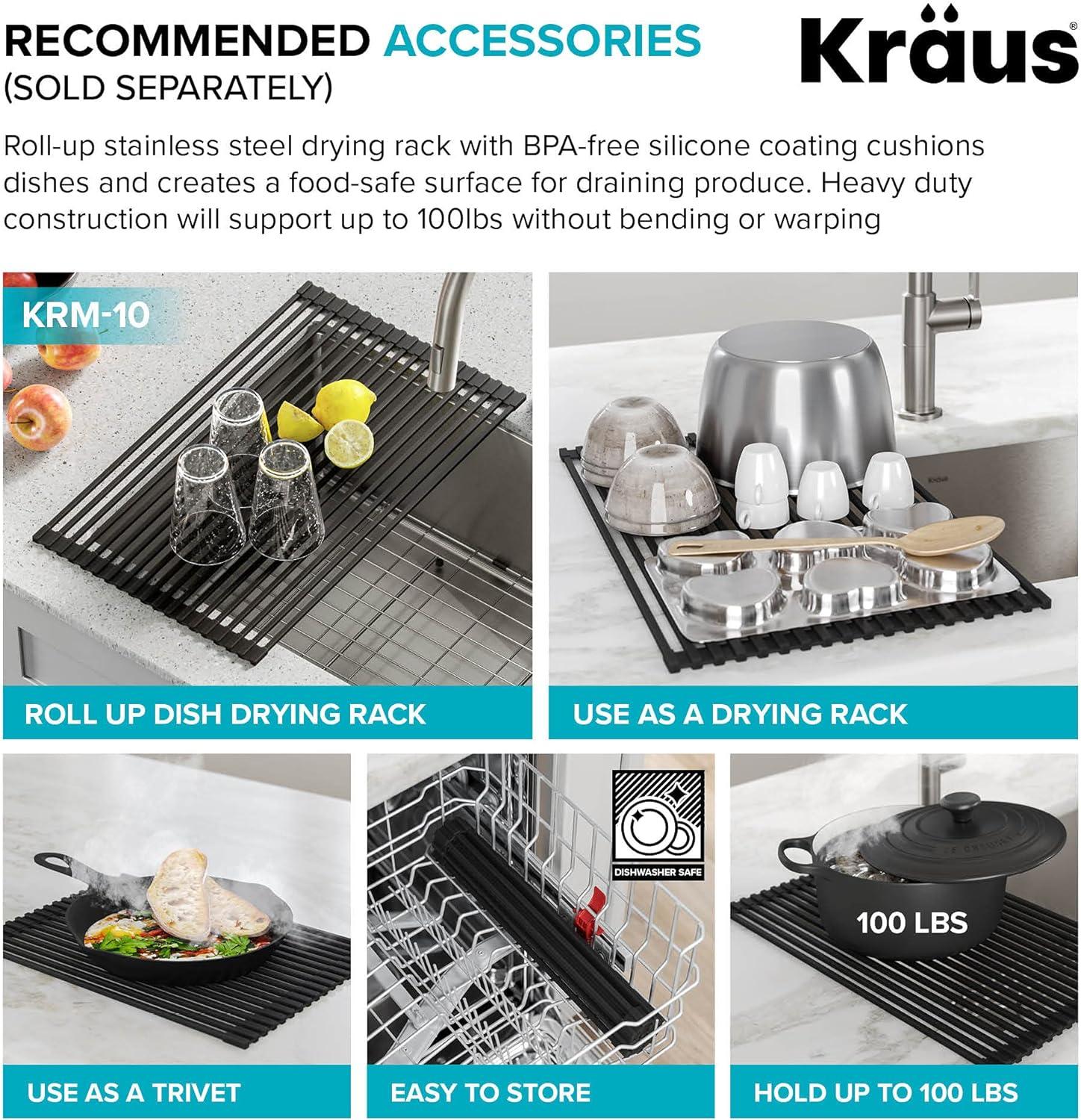 KRAUS Standart Pro Undermount 16 Gauge Stainless Steel Bar Kitchen Sink