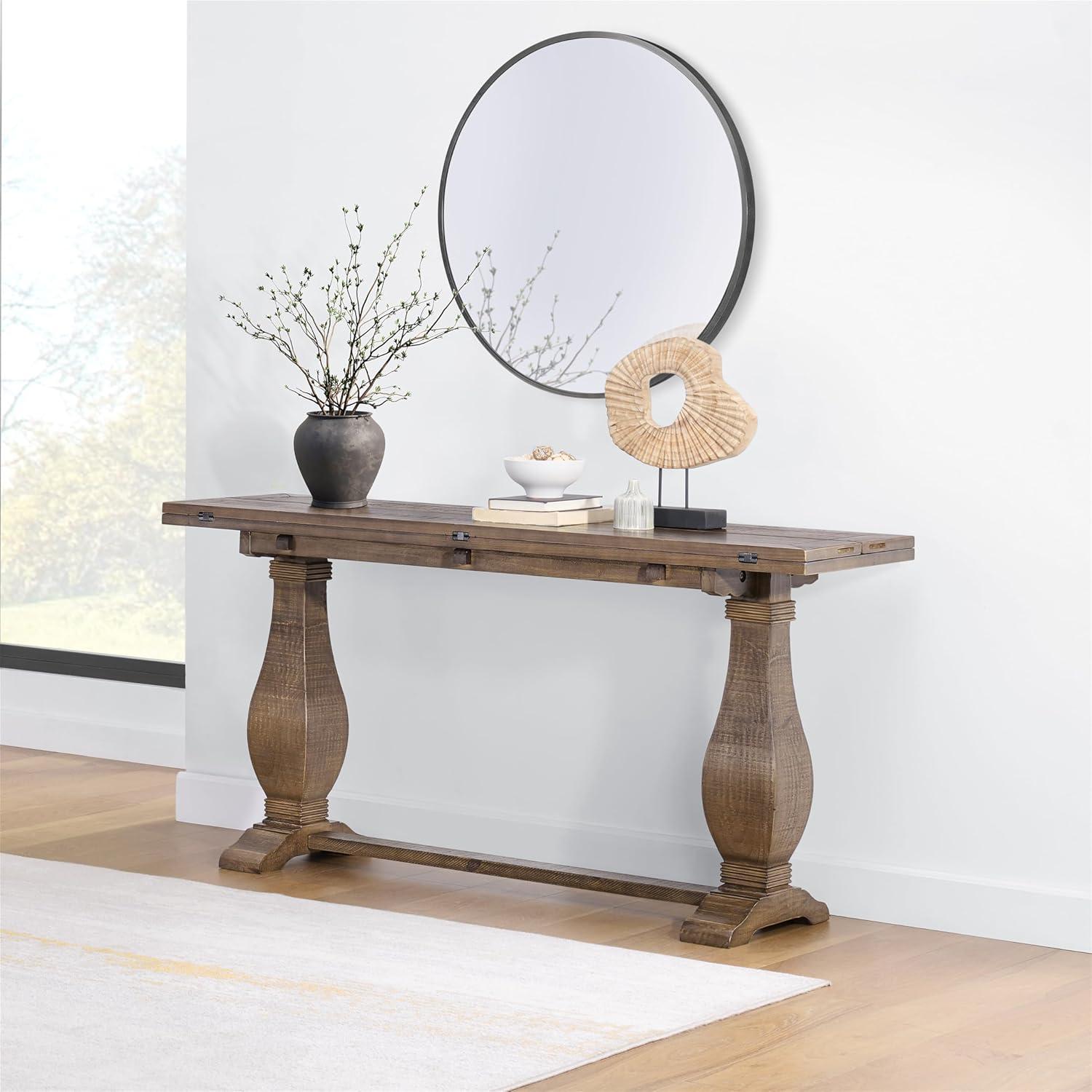 Martin Svensson Home Napa Solid Wood Flip Top Sofa Table Reclaimed Natural Brown