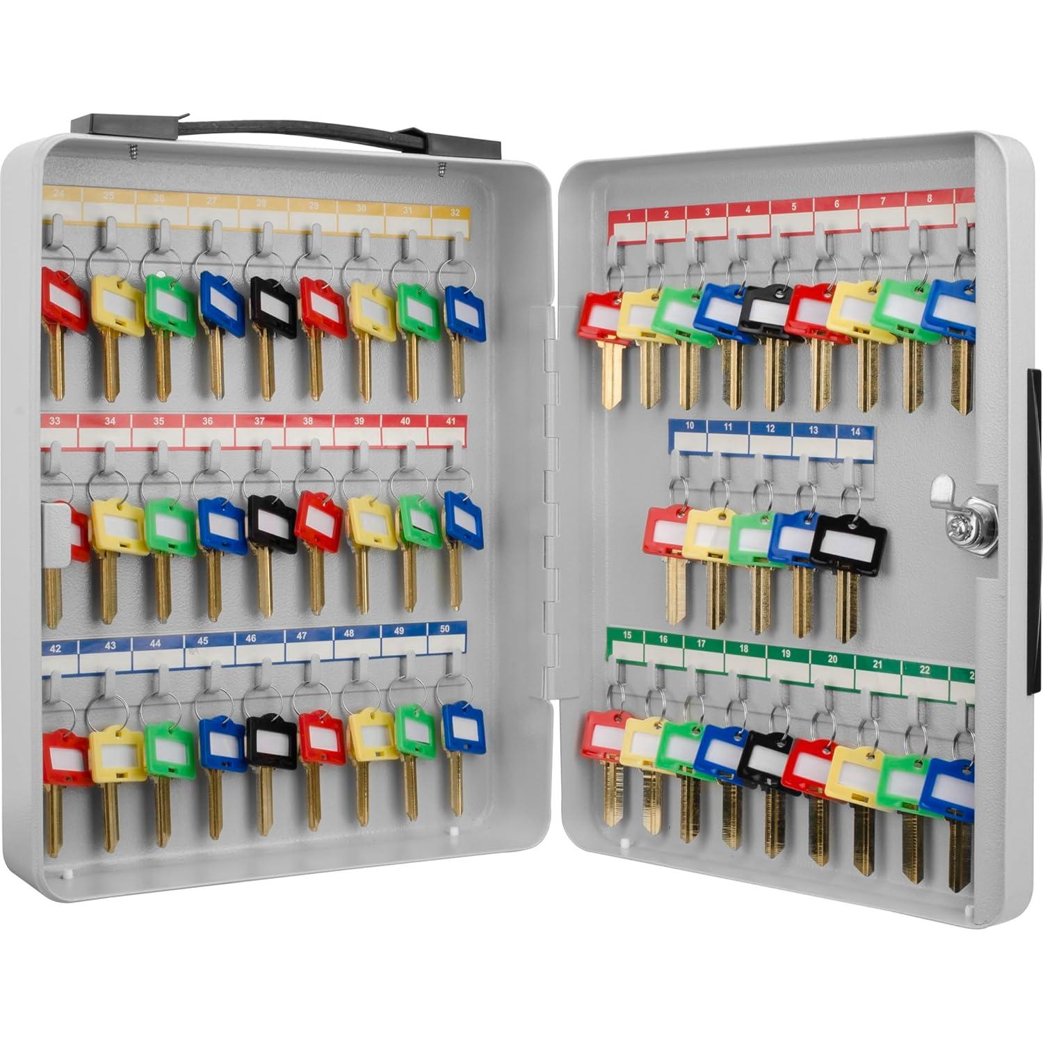 Barska 50 KEY LOCK BOX GREY W/CARRYING HANDLE