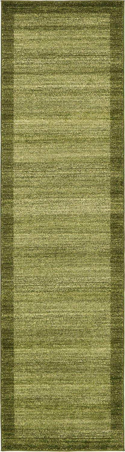 Unique Loom Abigail Del Mar Area Rug , 2'7"x10' Runner ,Light Green