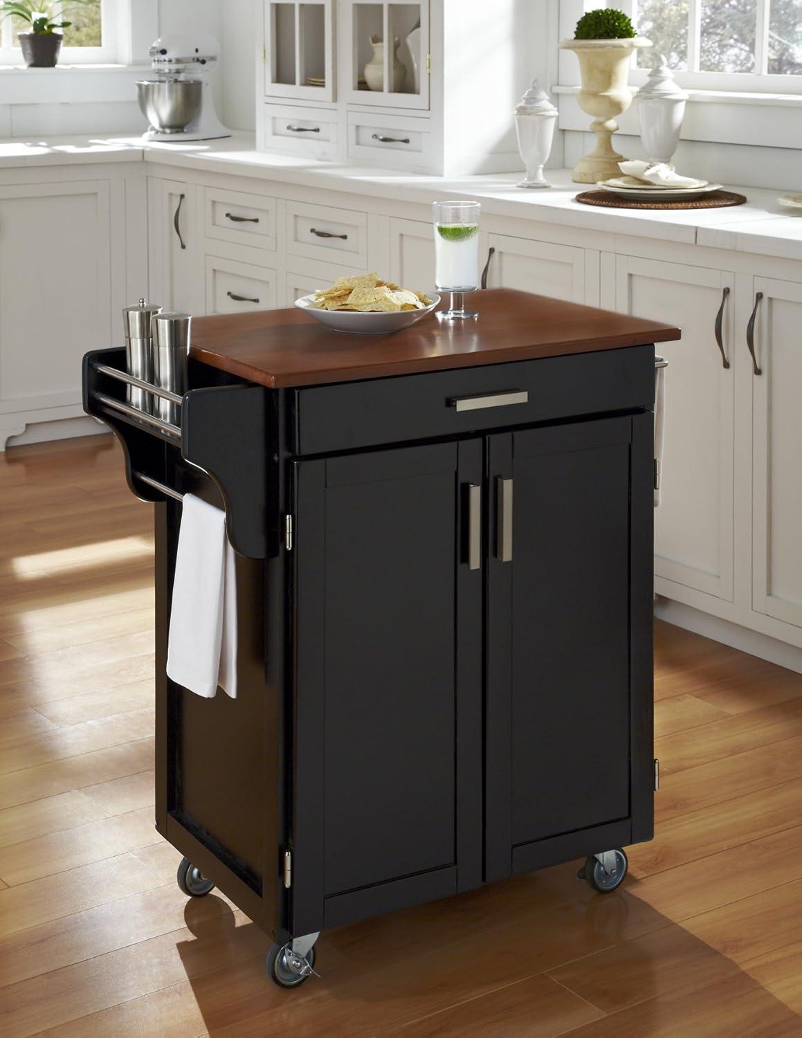 Cuisine Kitchen Cart Black Base - Home Styles