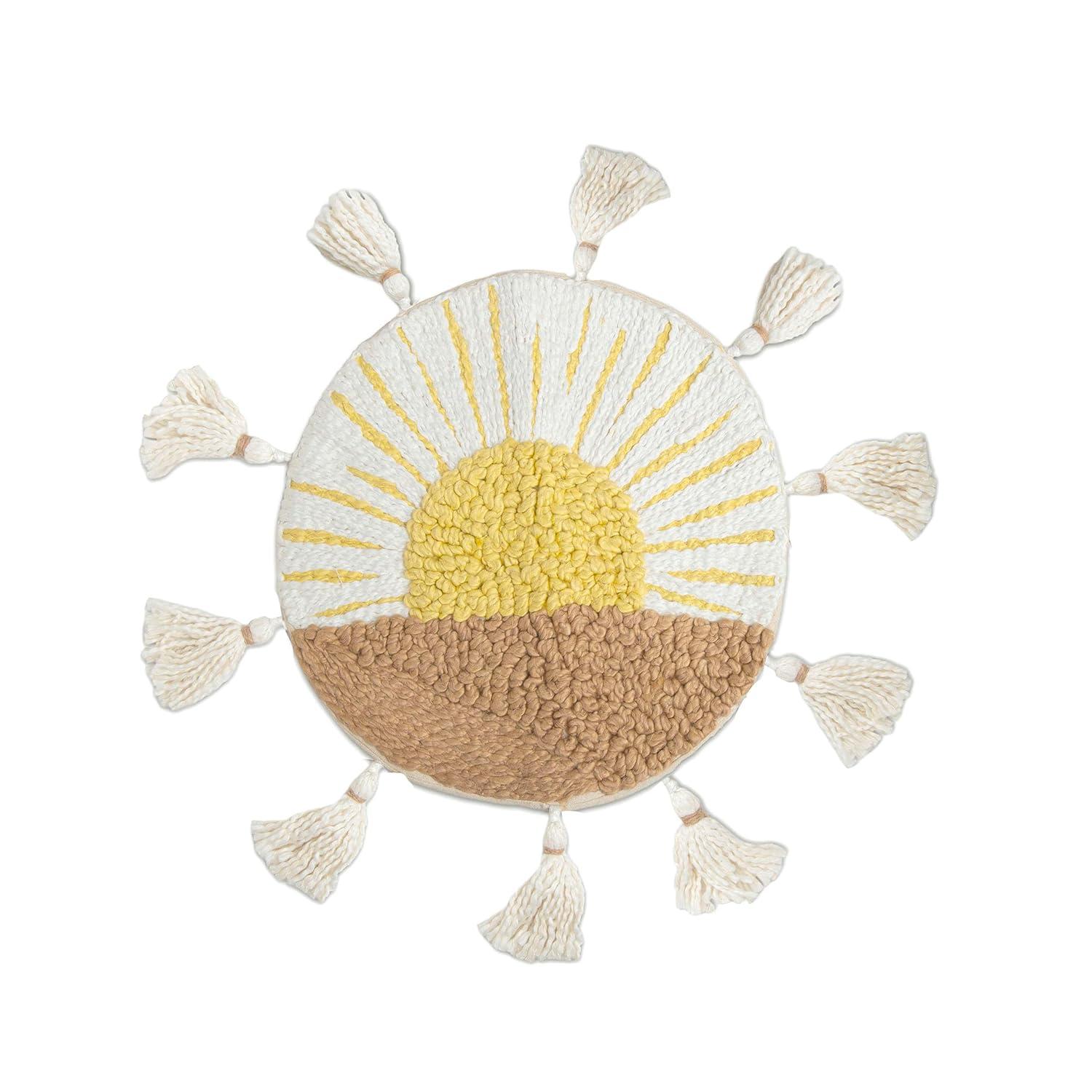 Crane Baby Sunshine Accent Pillow Cover With Insert, 100% Cotton For Baby Nursery, by