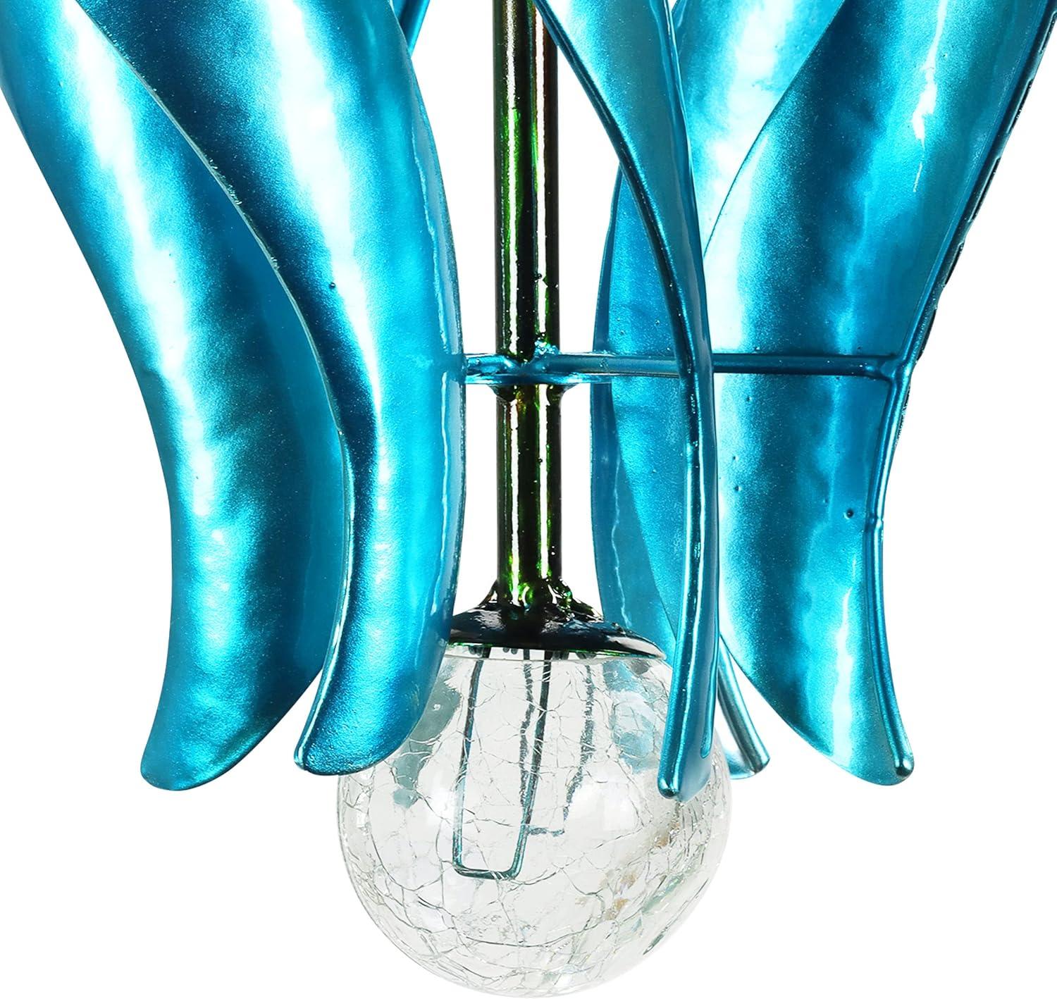 Exhart Art-In-Motion Hanging Helix Spinner with Glass Crackle Ball