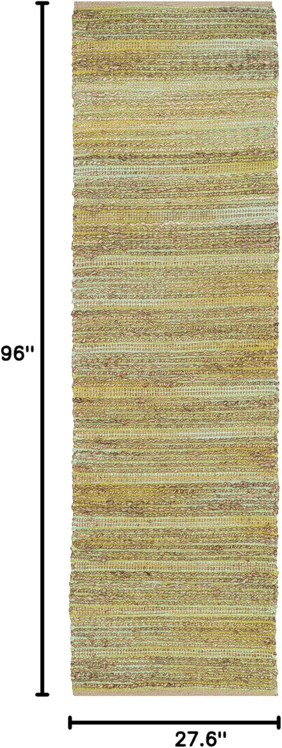 Cape Cod CAP851 Woven Indoor Runner Rug - Green - 2'3"x8' - Safavieh