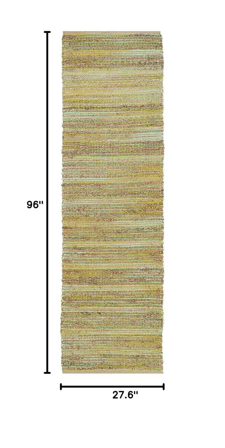 Cape Cod CAP851 Woven Indoor Runner Rug - Green - 2'3"x8' - Safavieh