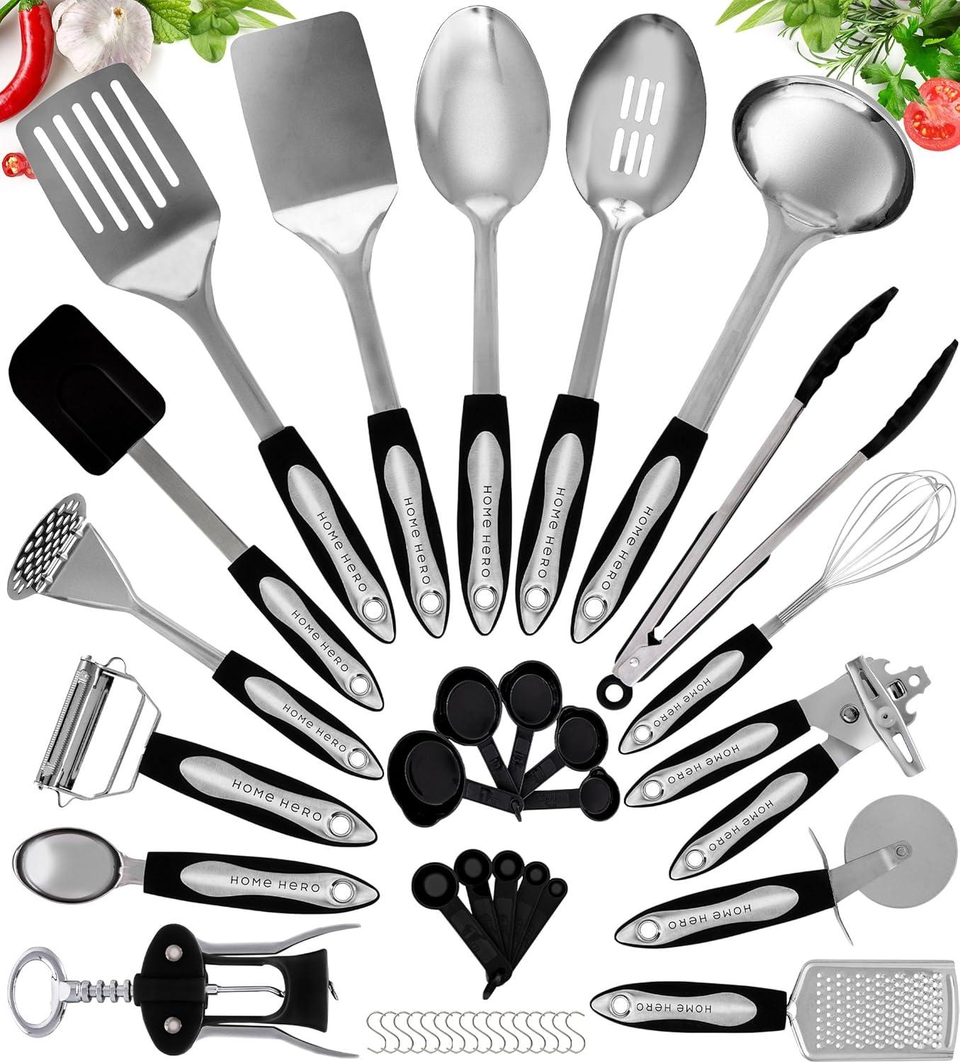 Home Hero 25-Piece Stainless Steel Kitchen Utensil Set