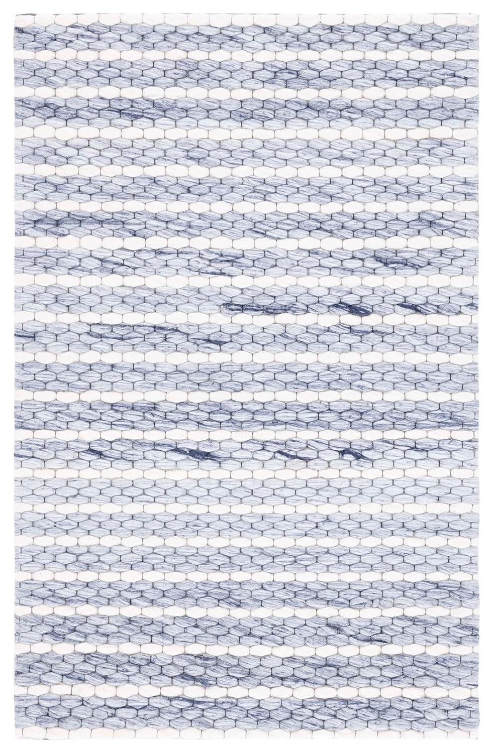 Marbella MRB207 Hand Woven Indoor Accent Rug - Blue/Ivory - 3'x5' - Safavieh