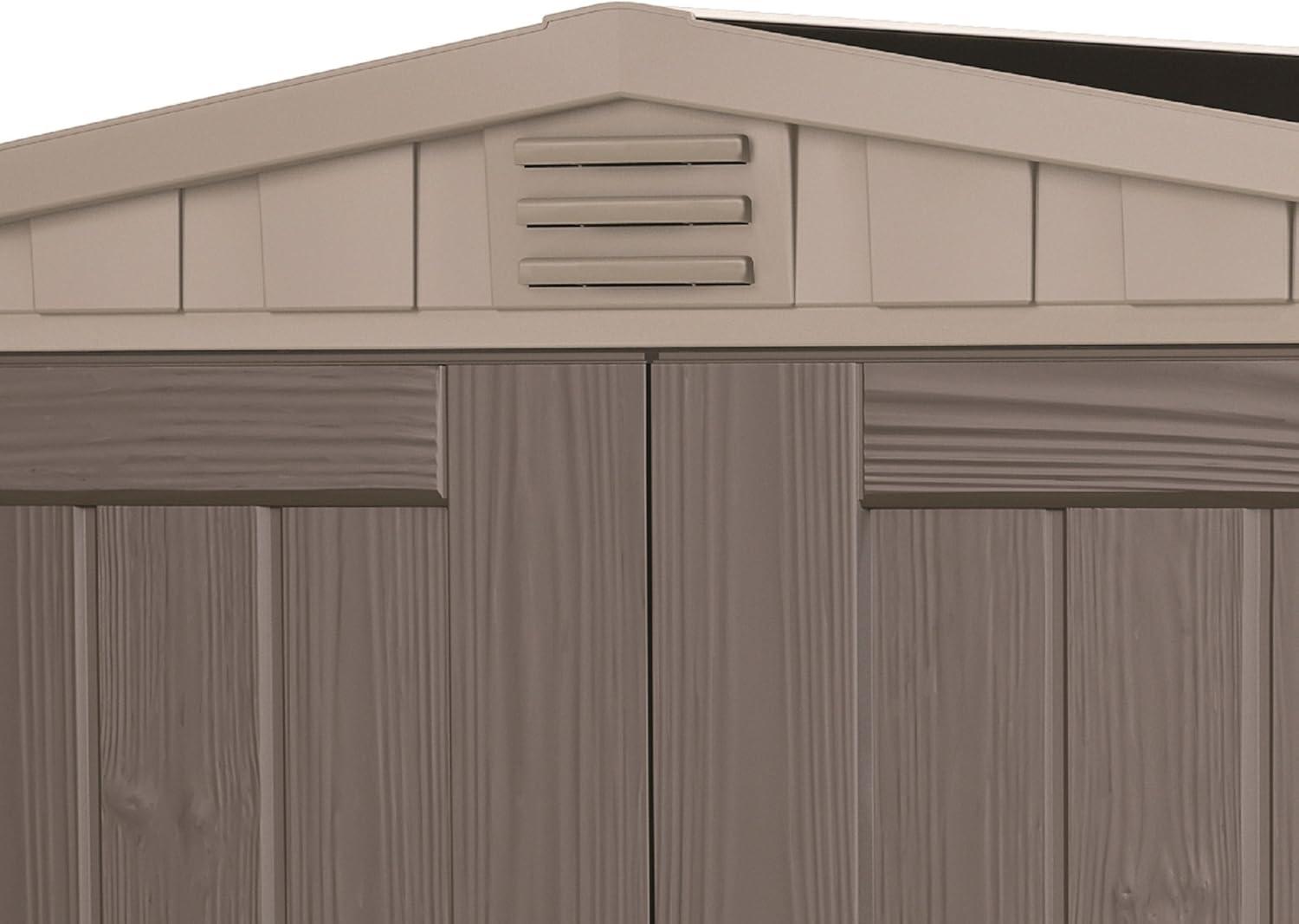 Keter 6'x3' Factor Outdoor Storage Shed Brown: Resin Frame, All-Weather, 10 Year Limited Warranty