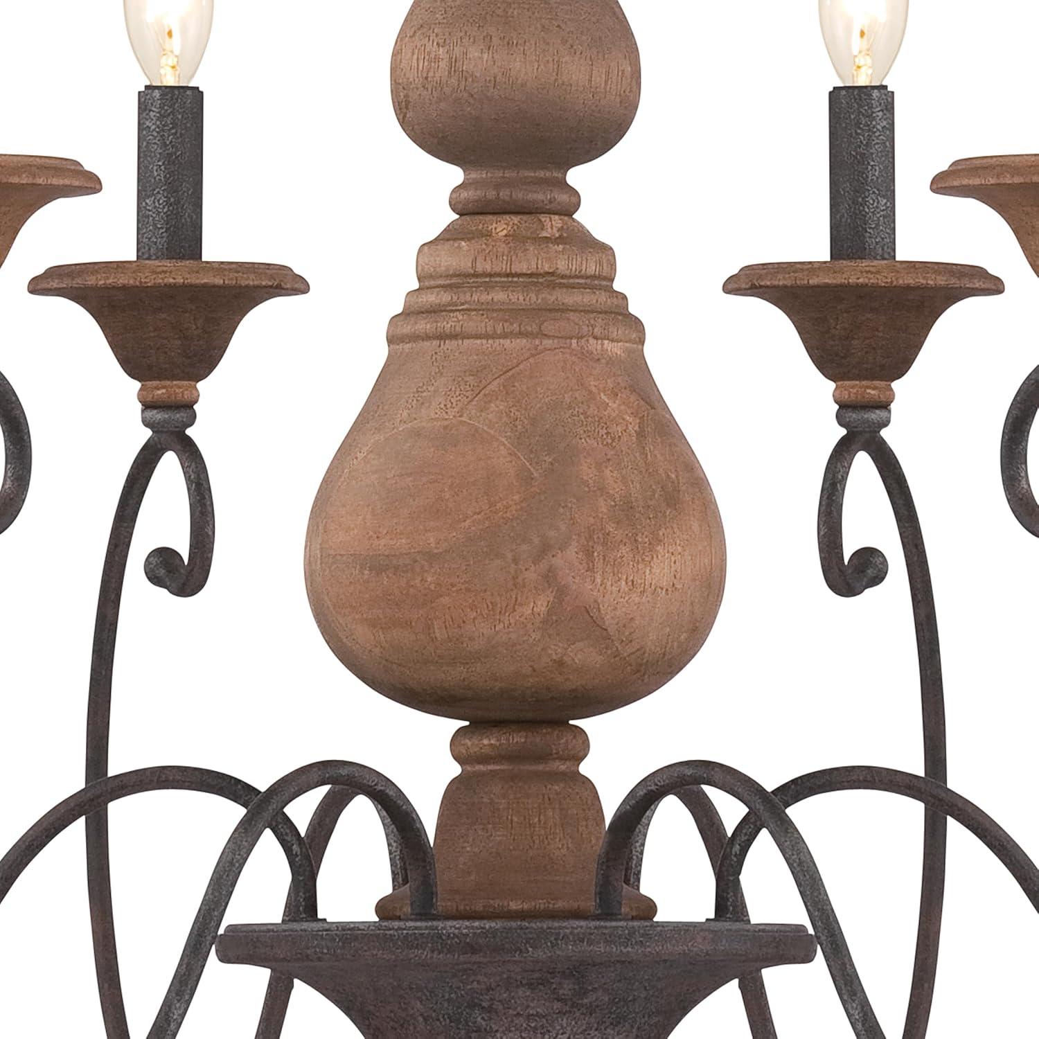 Quoizel Lighting Auburn 6 - Light Chandelier in  Rustic Black