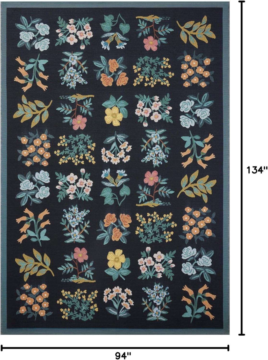 Rifle Paper Co. x Loloi Rifle Paper Co. x Loloi Perennial Black / Navy Indoor / Outdoor Area Rug