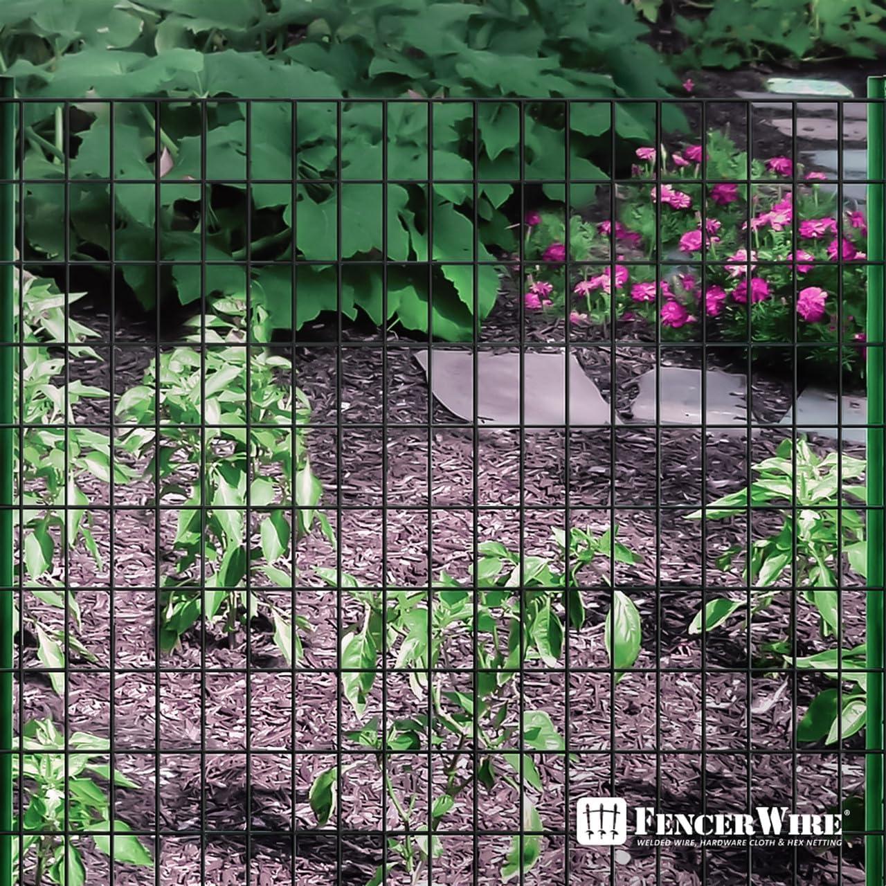 Fencer Wire Fencer Wire Vinyl Coated 16 Gauge Welded Fence Wire Roll, Mesh Size 2-Inch x 3-Inch