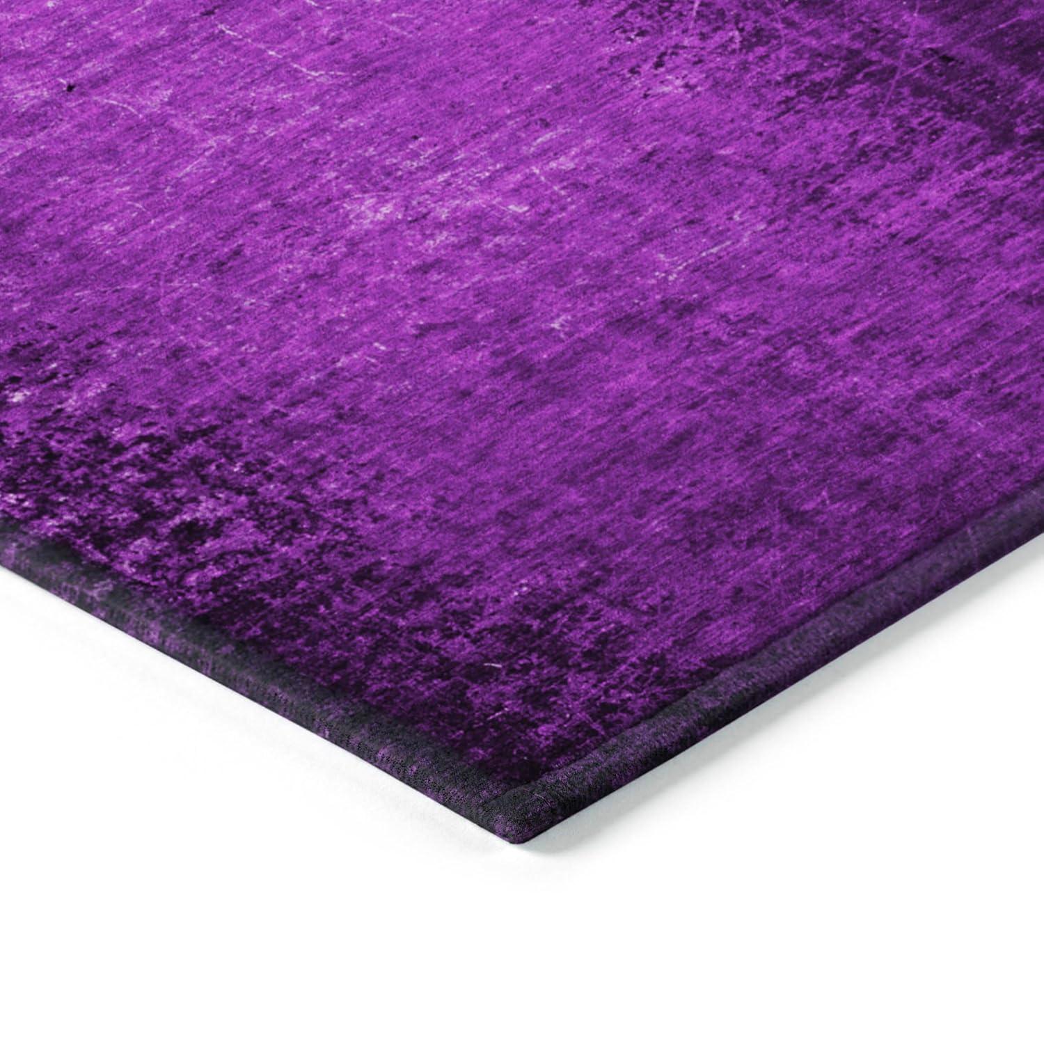 Addison Rugs Chantille Indoor/Outdoor Transitional Organic Purple Washable Rectangle Rug, 5' x 7'6"