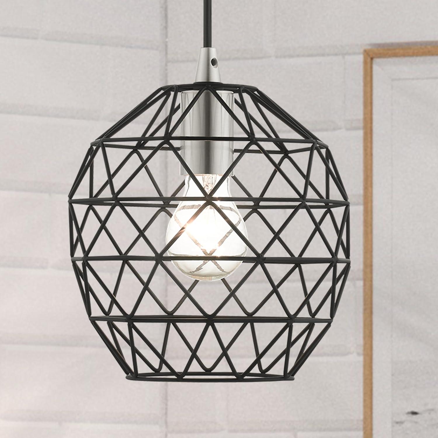 Livex Lighting Geometric Shade 1 - Light Pendant in  Black