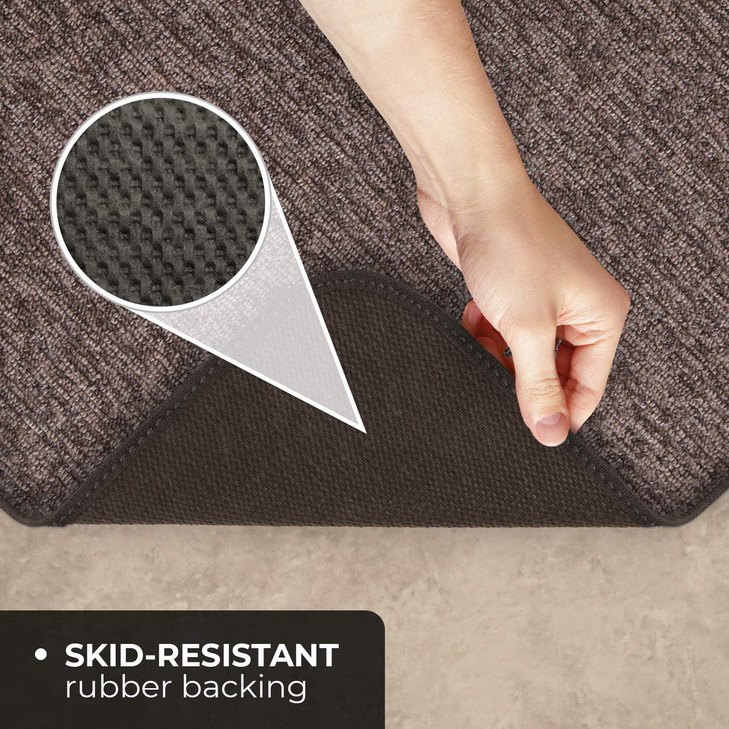Skid-resistant Carpet Indoor Area Rug Floor Mat - Pebble Gray - 3' X 3' - Many Other Sizes to Choose From