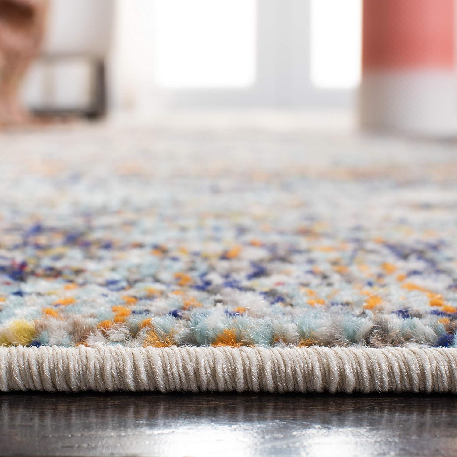 Madison MAD460 Power Loomed Indoor Area Rug - Black/Gold - 5'x5' - Safavieh