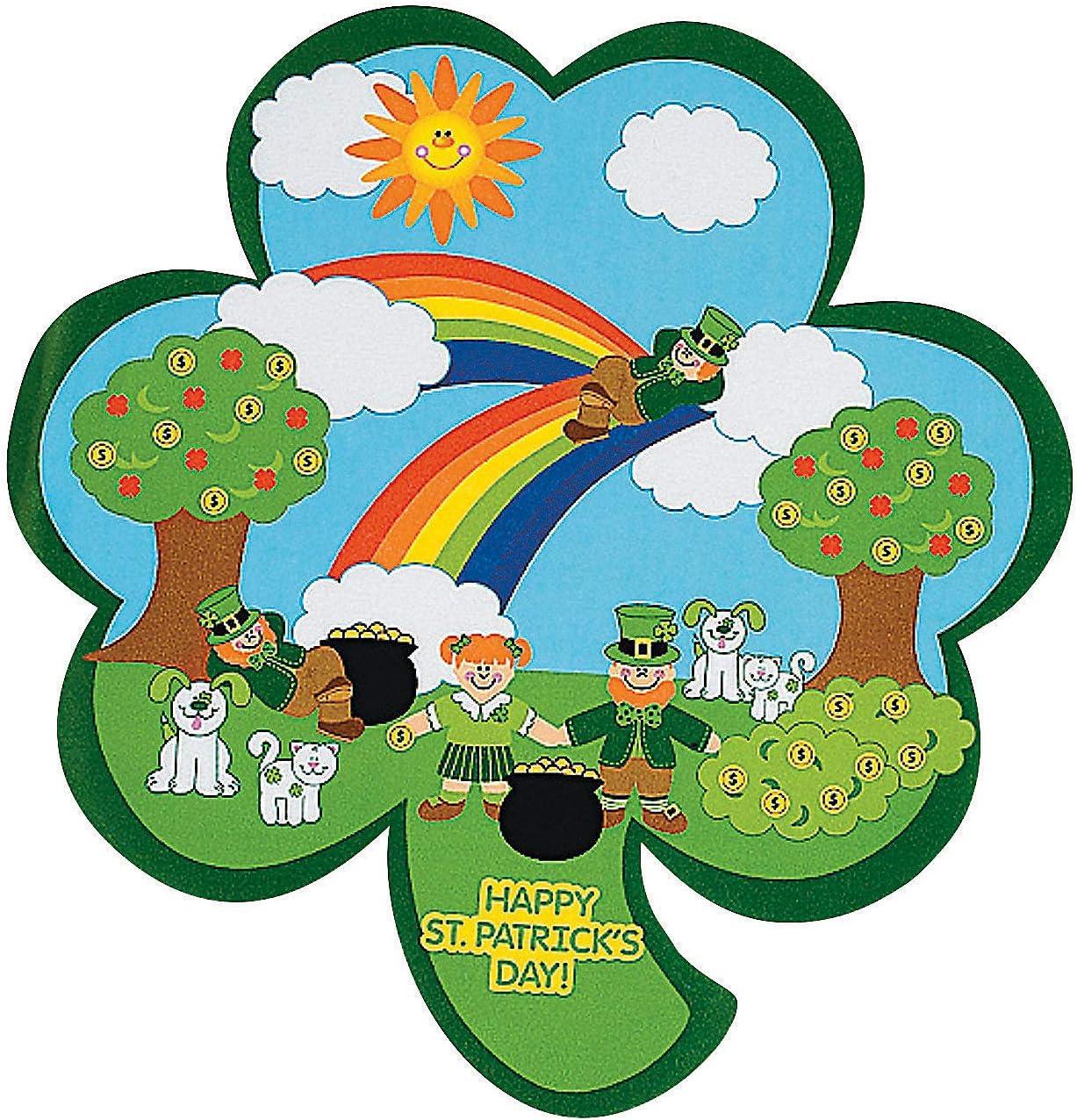 Shamrock St. Patrick'S Day Sticker Scene - Stationery - 12 Pieces