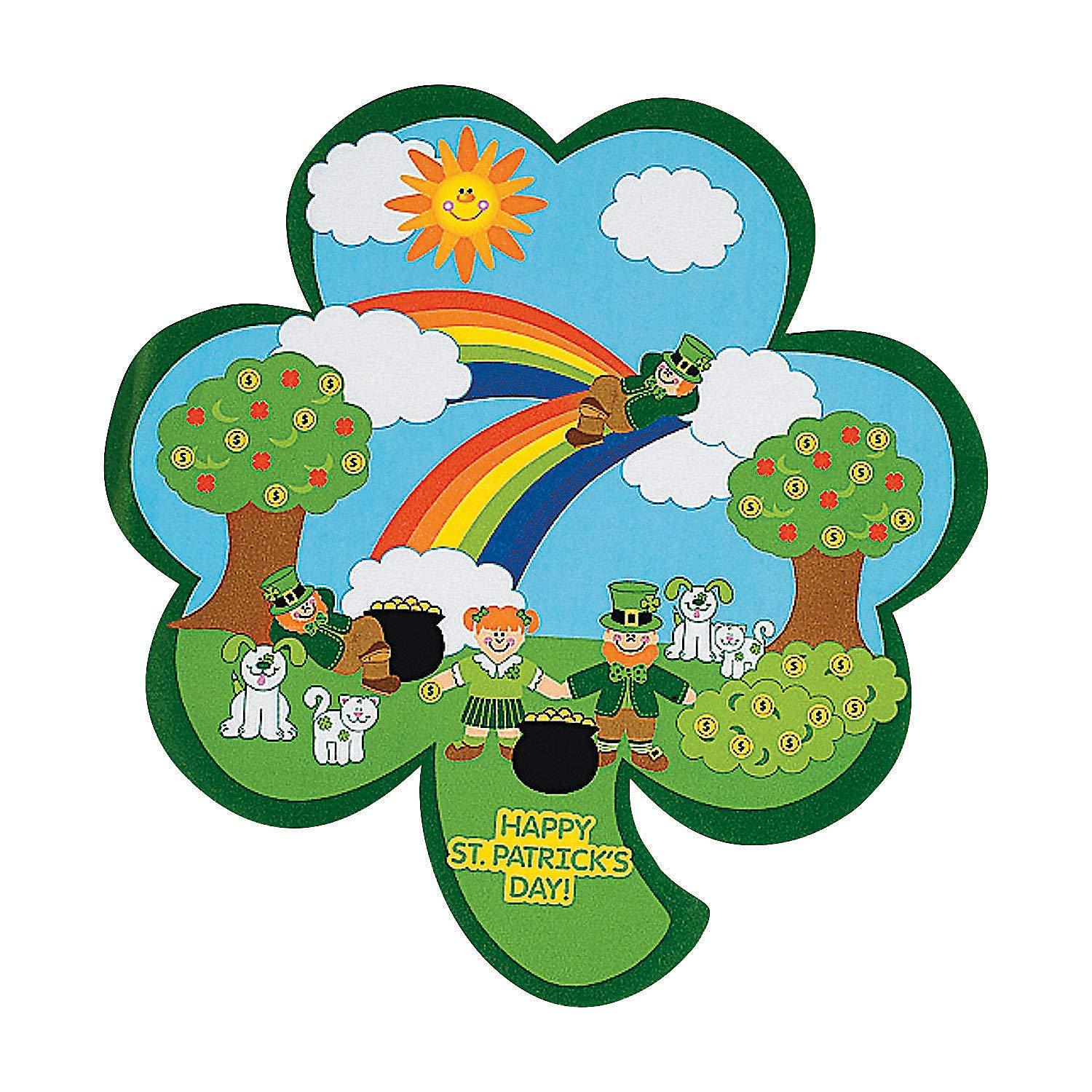 Shamrock St. Patrick'S Day Sticker Scene - Stationery - 12 Pieces
