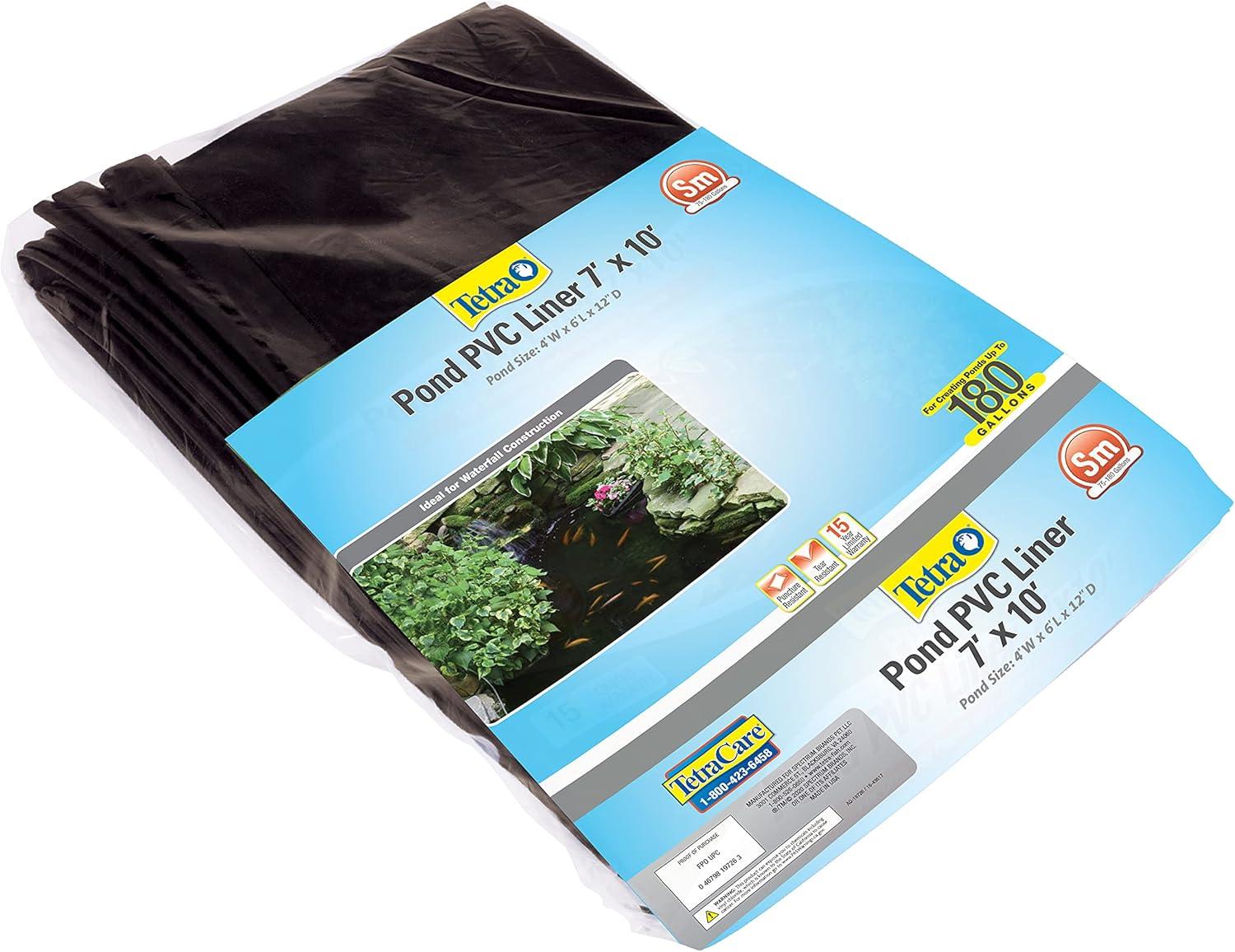 Tetra 7' x 10' Black PVC Pond Liner for 180 Gallons