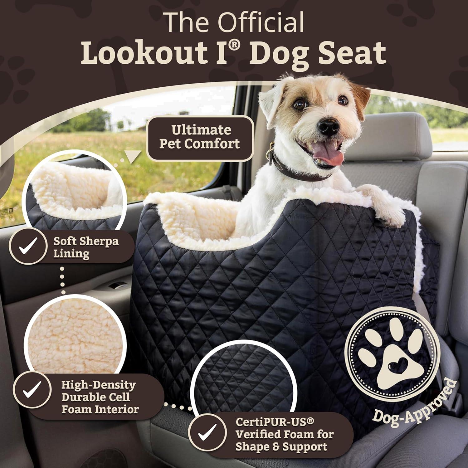 Snoozer Luxury Lookout I Dog Car Seat, Medium, Black
