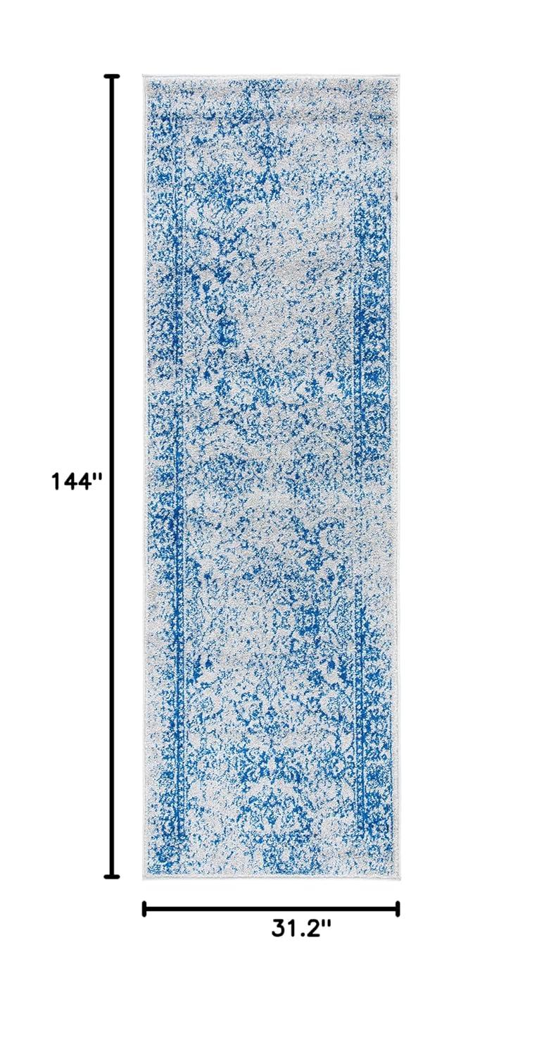 Adirondack ADR109 Machine Made Indoor Runner - Grey/Blue - 2'-6"x12' - Safavieh