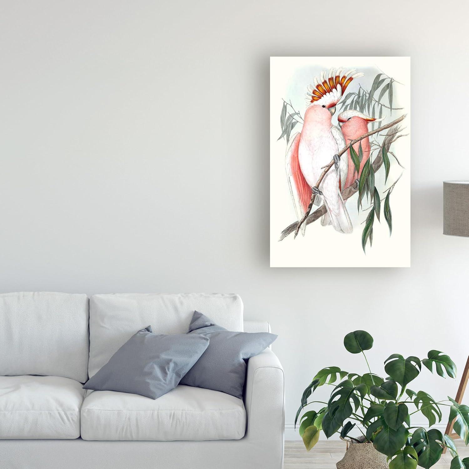 Trademark Fine Art 'Pastel Parrots I' Canvas Art by John Gould