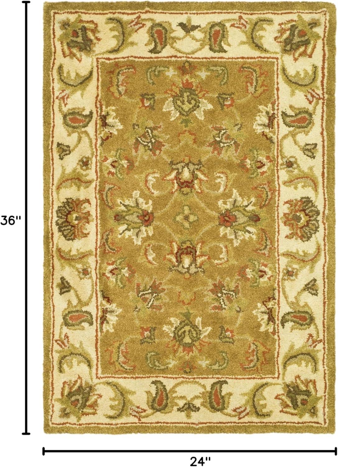 Heritage HG816 Handmade Accent Rug - 2'x3' - Mocha/Ivory - Safavieh