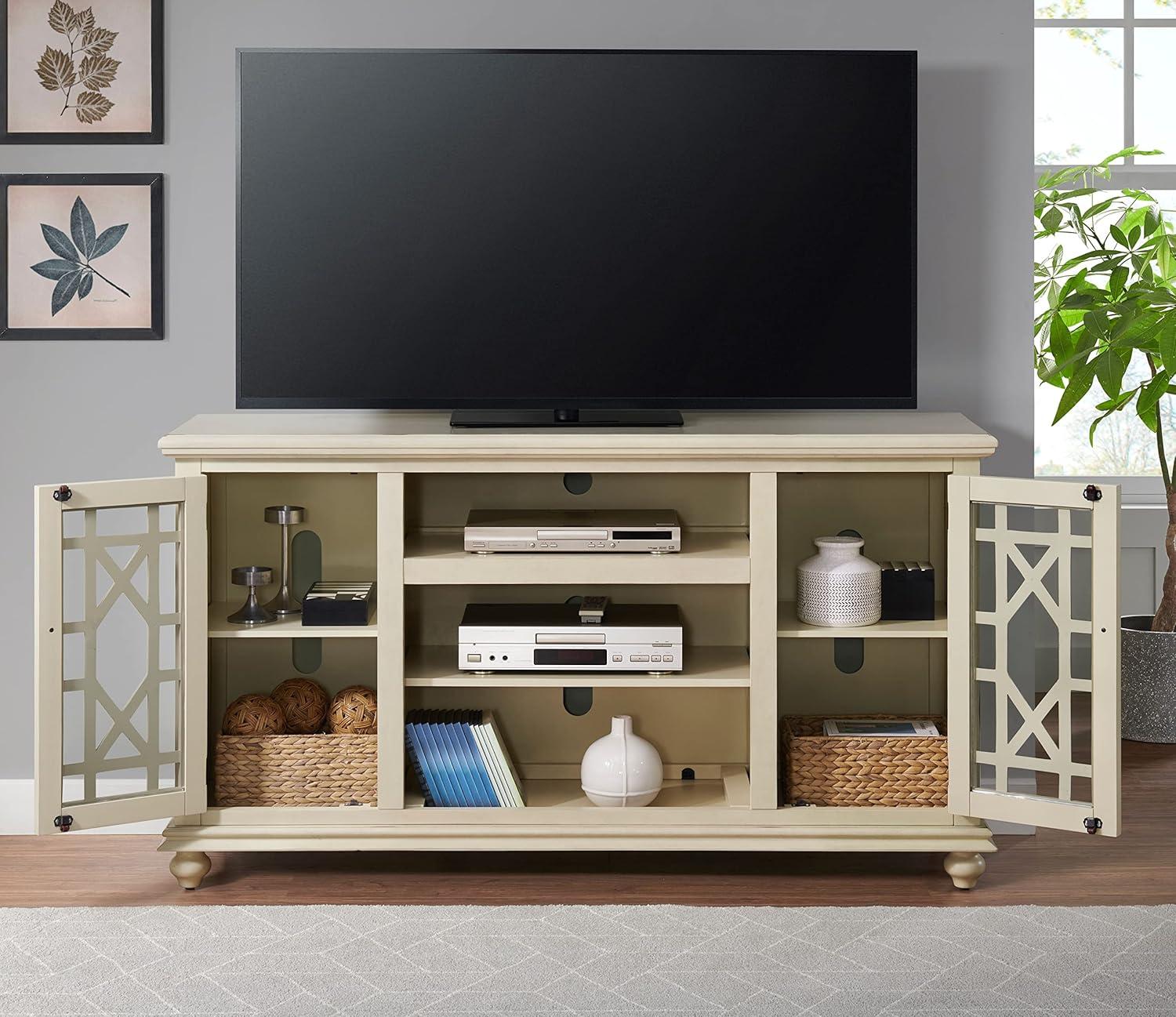 Martin Svensson Home Elegant 2 Door Antique White 63" TV Stand