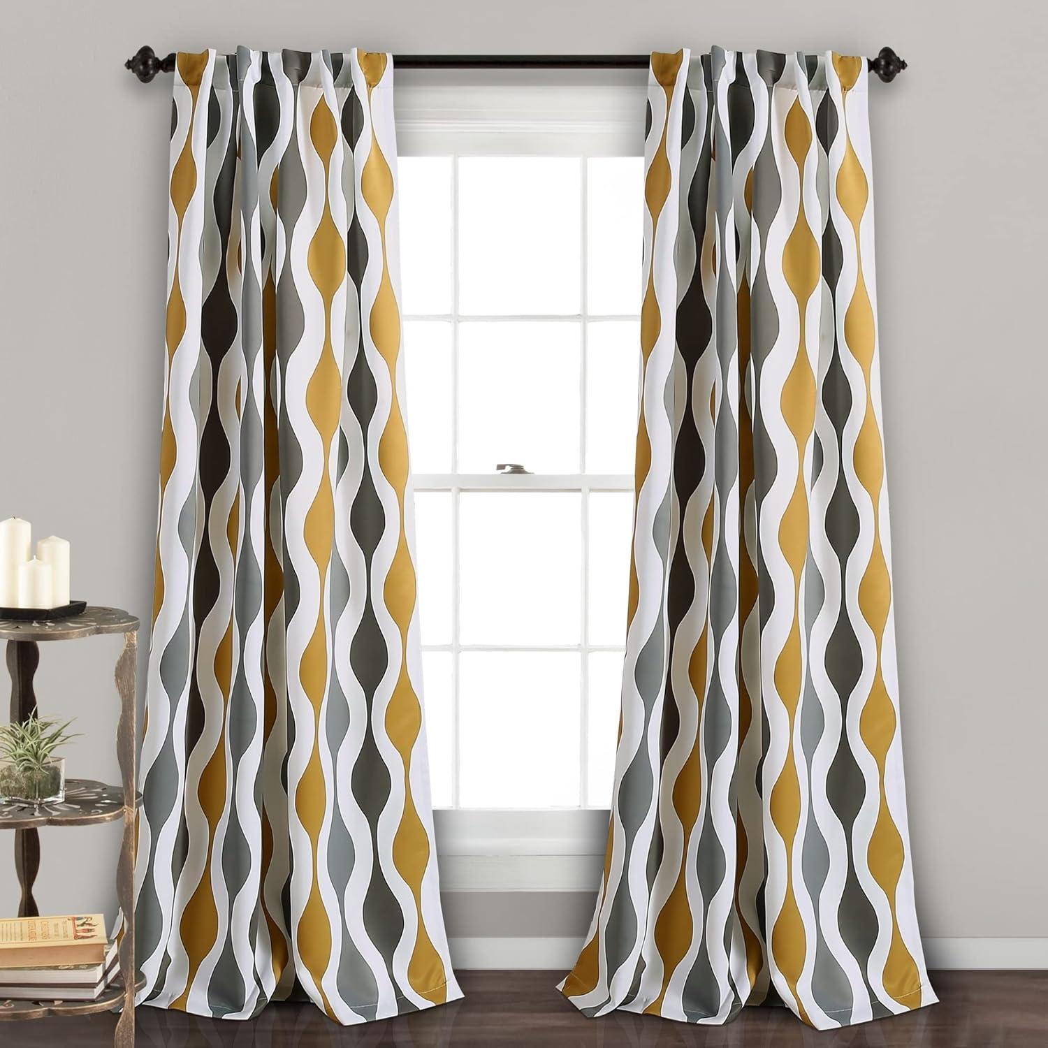 Polyester Room Darkening Curtain Pair (Set of 2)