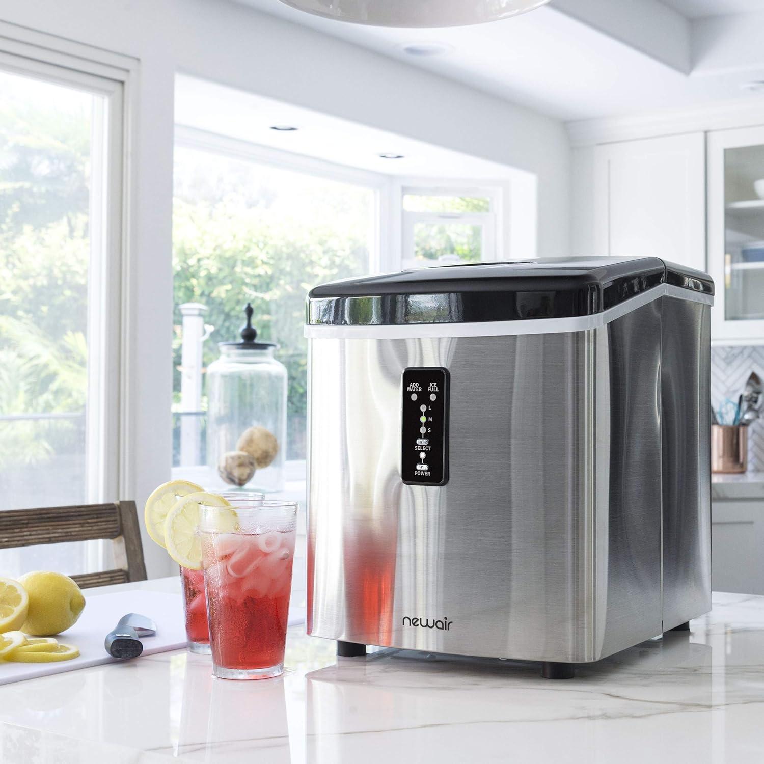 Newair Countertop Ice Maker, 28 lbs. of Ice a Day, 3 Ice Sizes, BPA-Free Parts