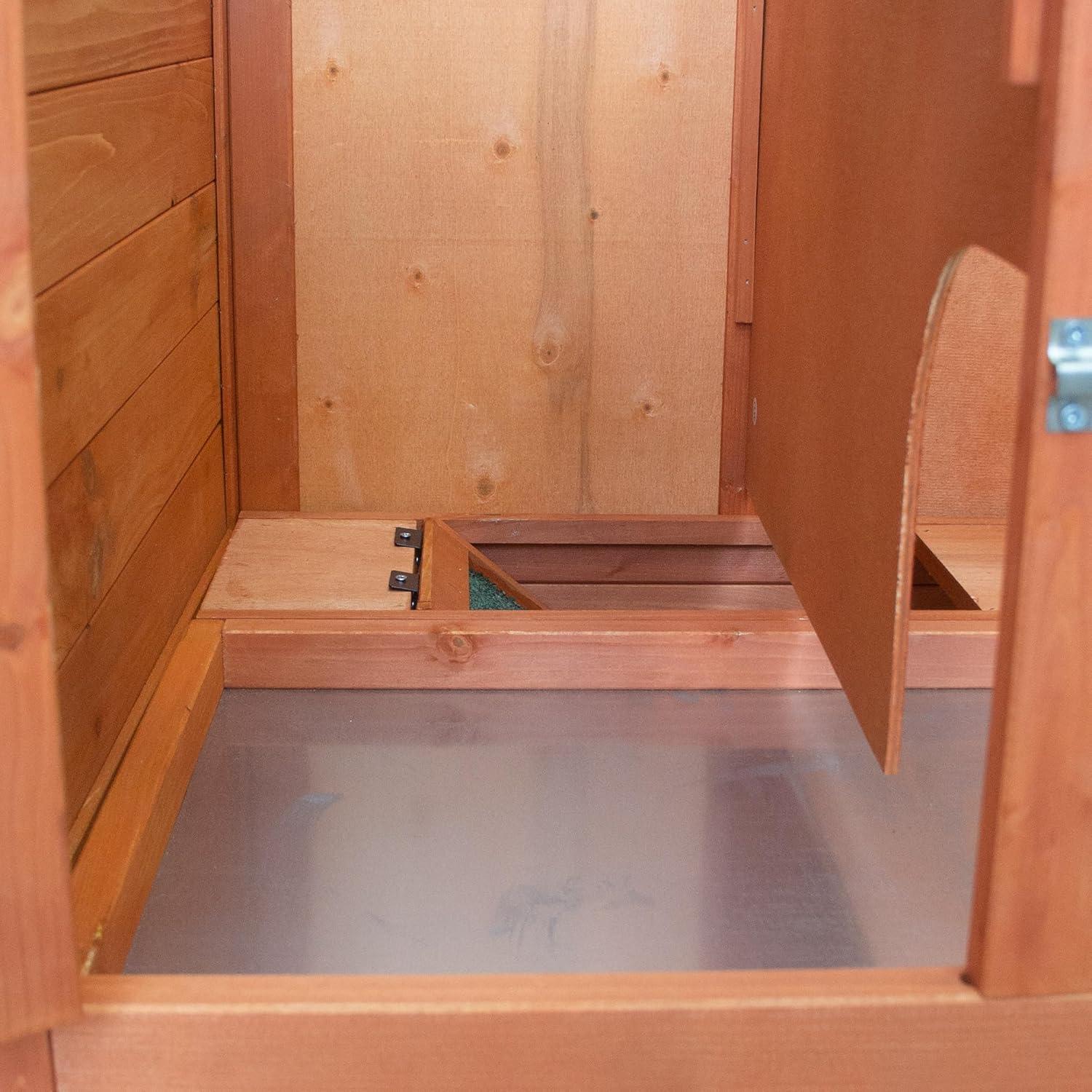 TRIXIE TRIXIE Elevated Single Rabbit Hutch with Large Run, Ramp, Ideal for Rabbits or Guinea Pigs